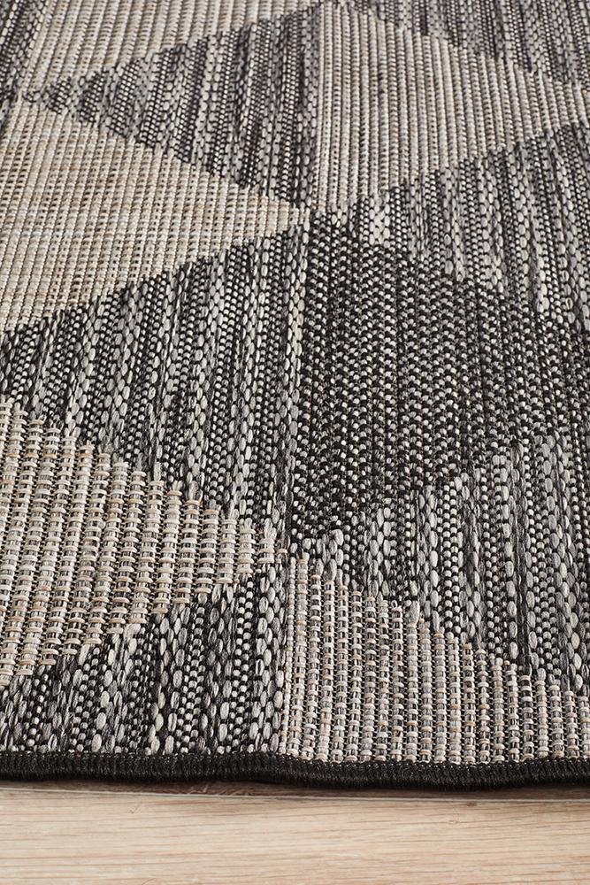 Rug Culture Terrace 5503 Black Runner Rug Rug Culture