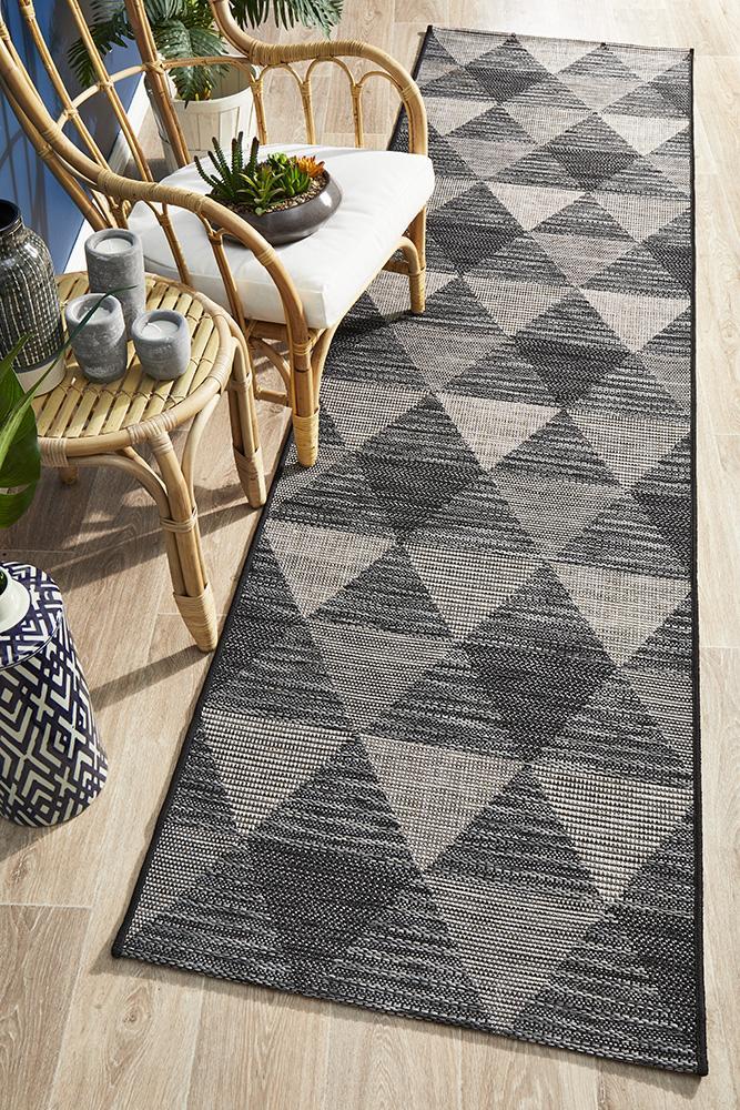Rug Culture Terrace 5503 Black Runner Rug Rug Culture