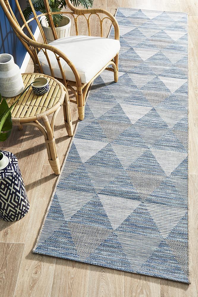 Rug Culture Terrace 5503 Blue Runner Rug Rug Culture