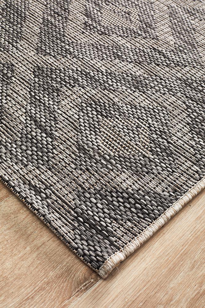 Rug Culture Terrace 5504 Black Runner Rug Rug Culture