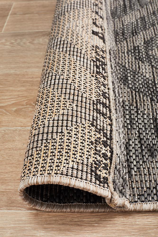 Rug Culture Terrace 5504 Black Runner Rug Rug Culture