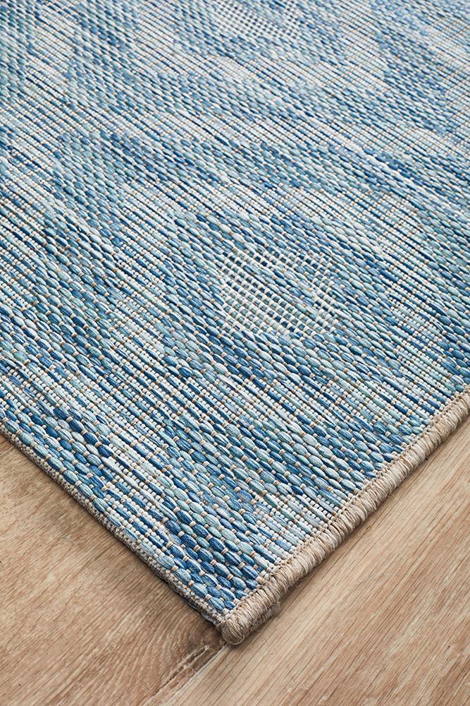 Rug Culture Terrace 5504 Blue Runner Rug Rug Culture