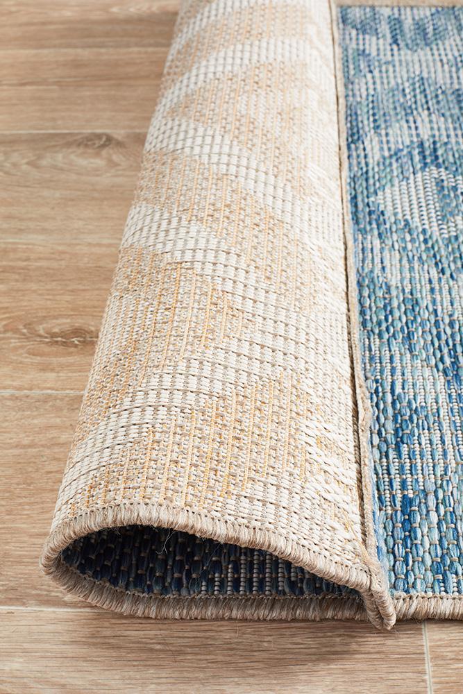 Rug Culture Terrace 5504 Blue Runner Rug Rug Culture