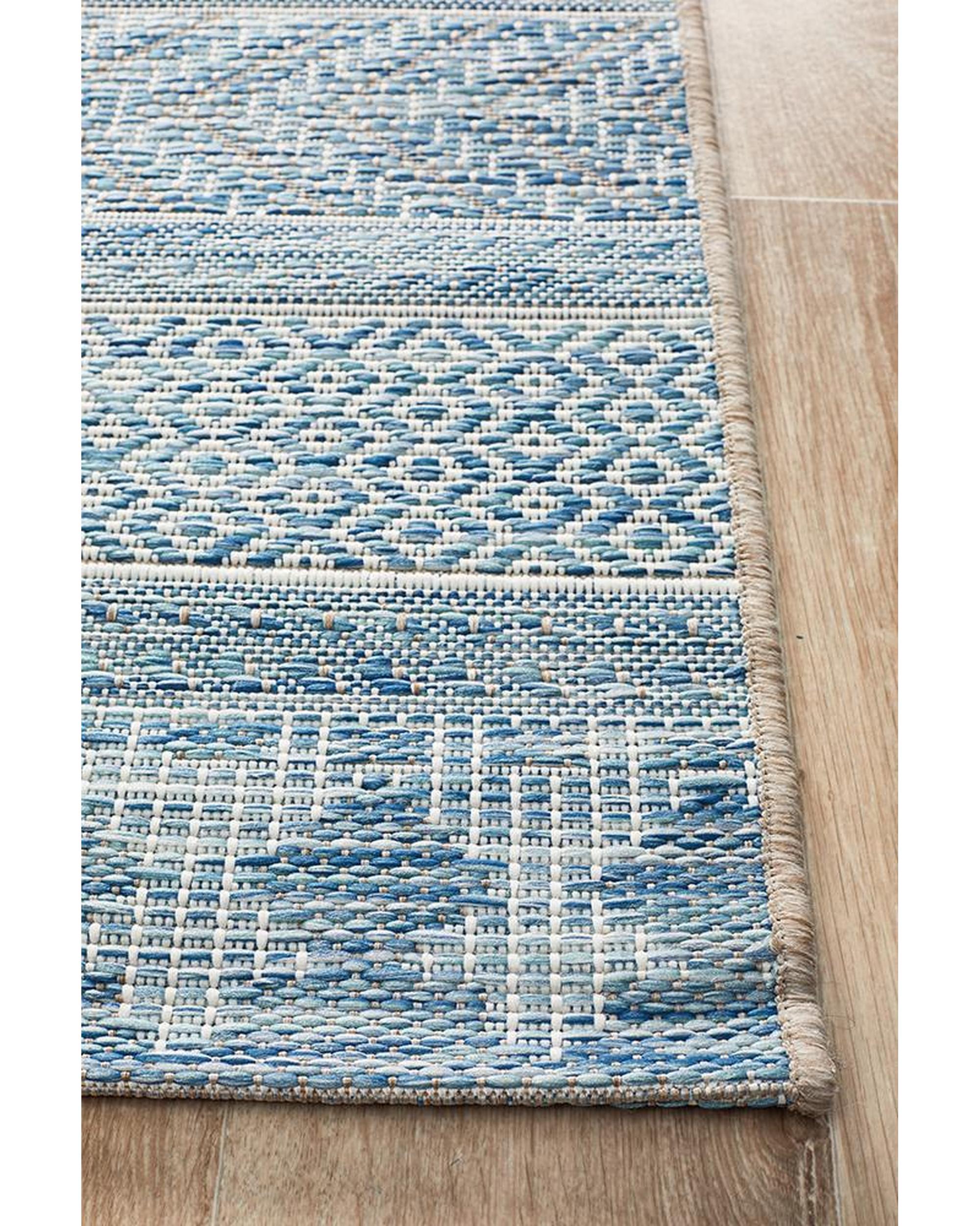 Rug Culture Terrace 5505 Blue Runner Rug Rug Culture