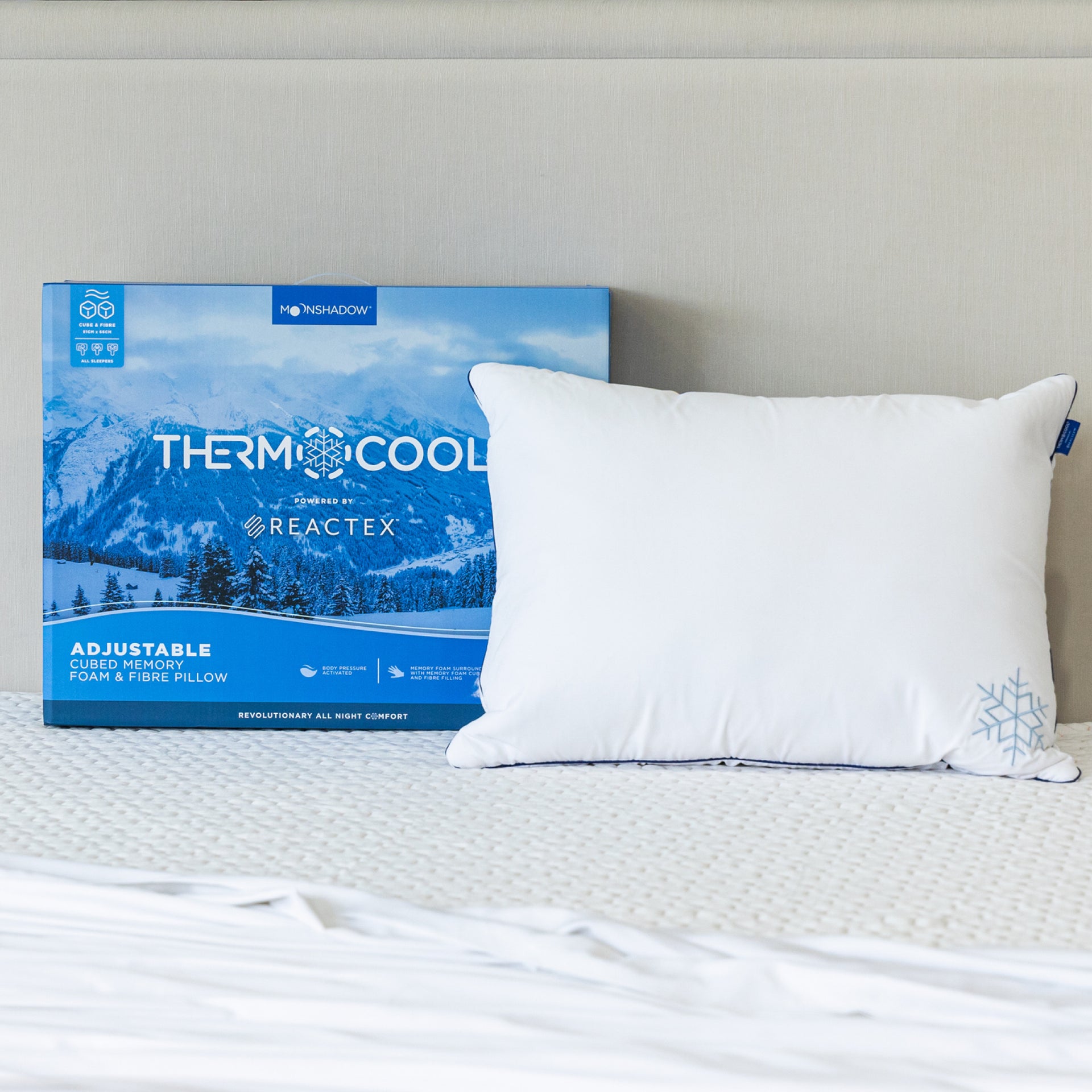 Moonshadow Adjustable Cube Thermocool Pillow Moonshadow
