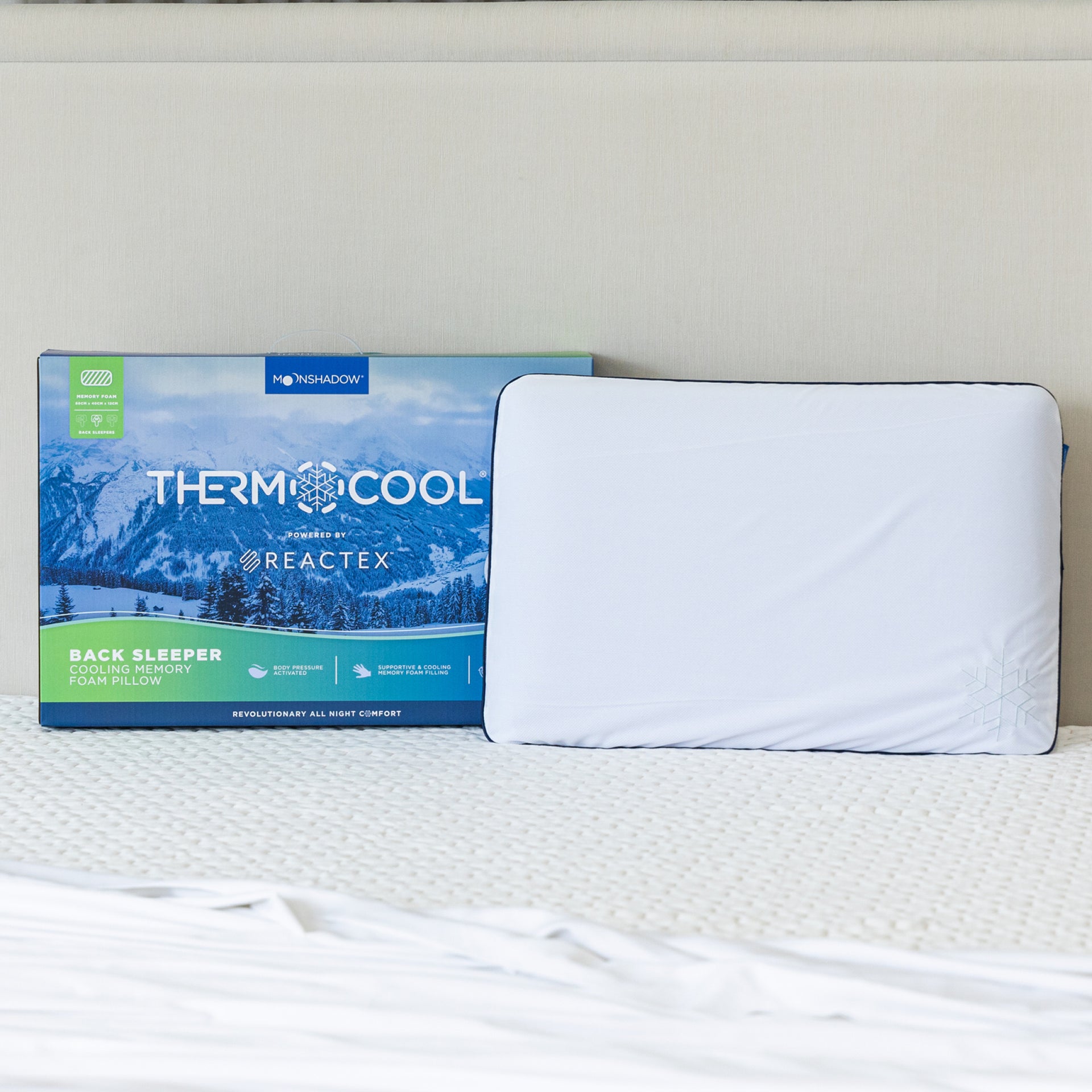 Moonshadow Back Sleeper Thermocool Pillow Moonshadow