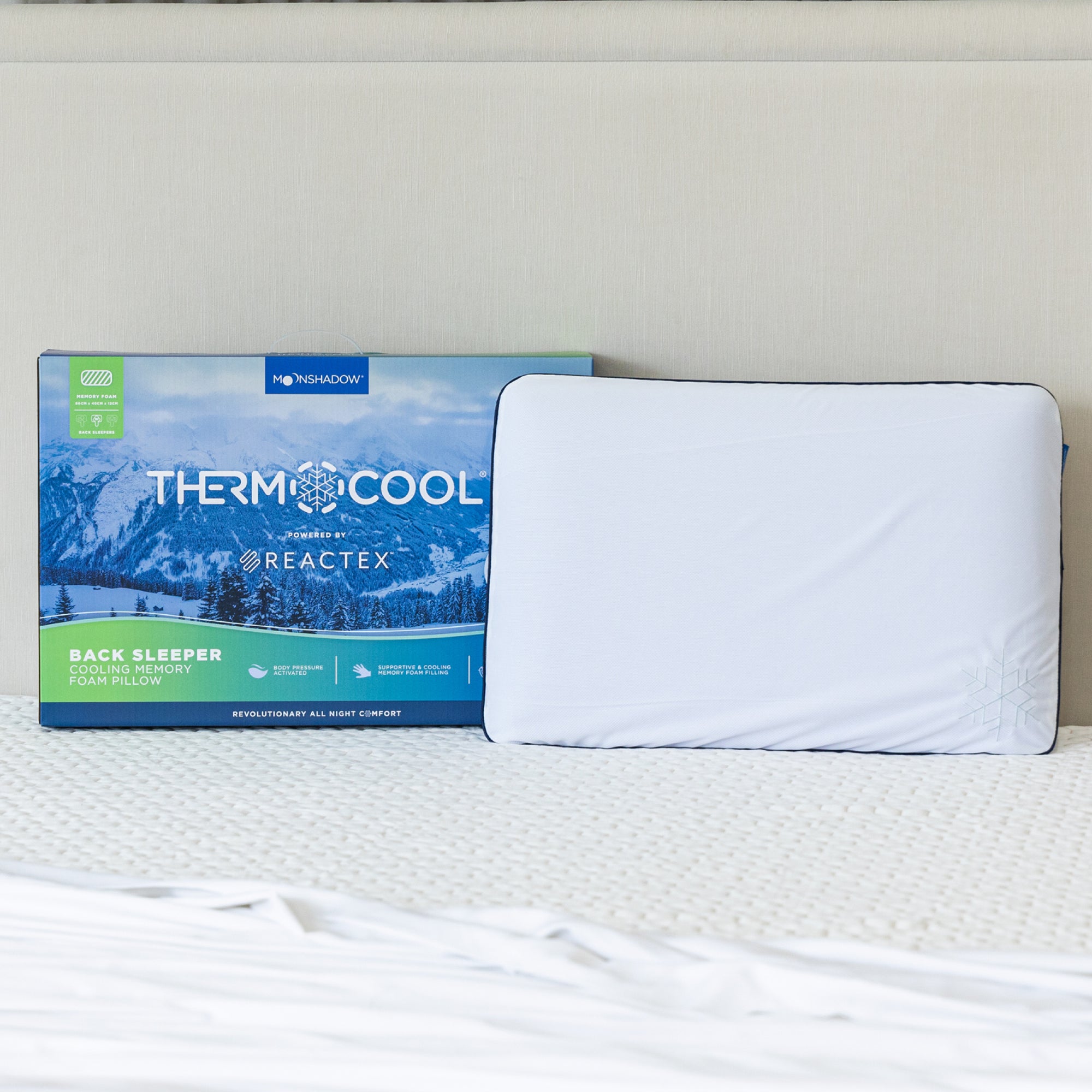 Moonshadow Back Sleeper Thermocool Pillow Moonshadow