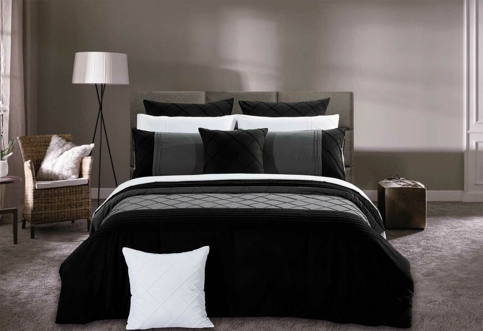 Luxton Arista Black Quilt Cover Set Luxton