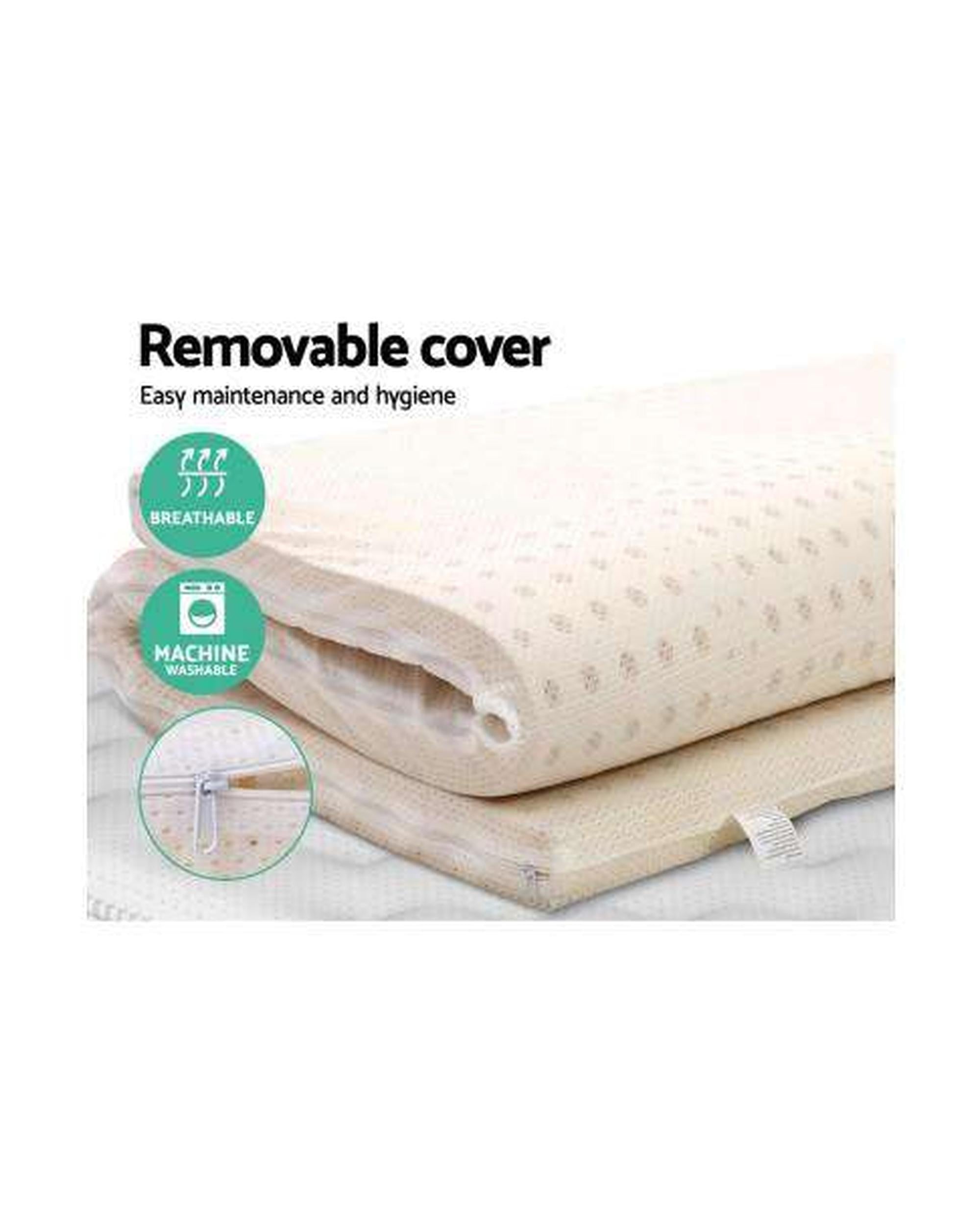 Pure Natural Latex Mattress Topper 7 Zone 7.5cm Giselle