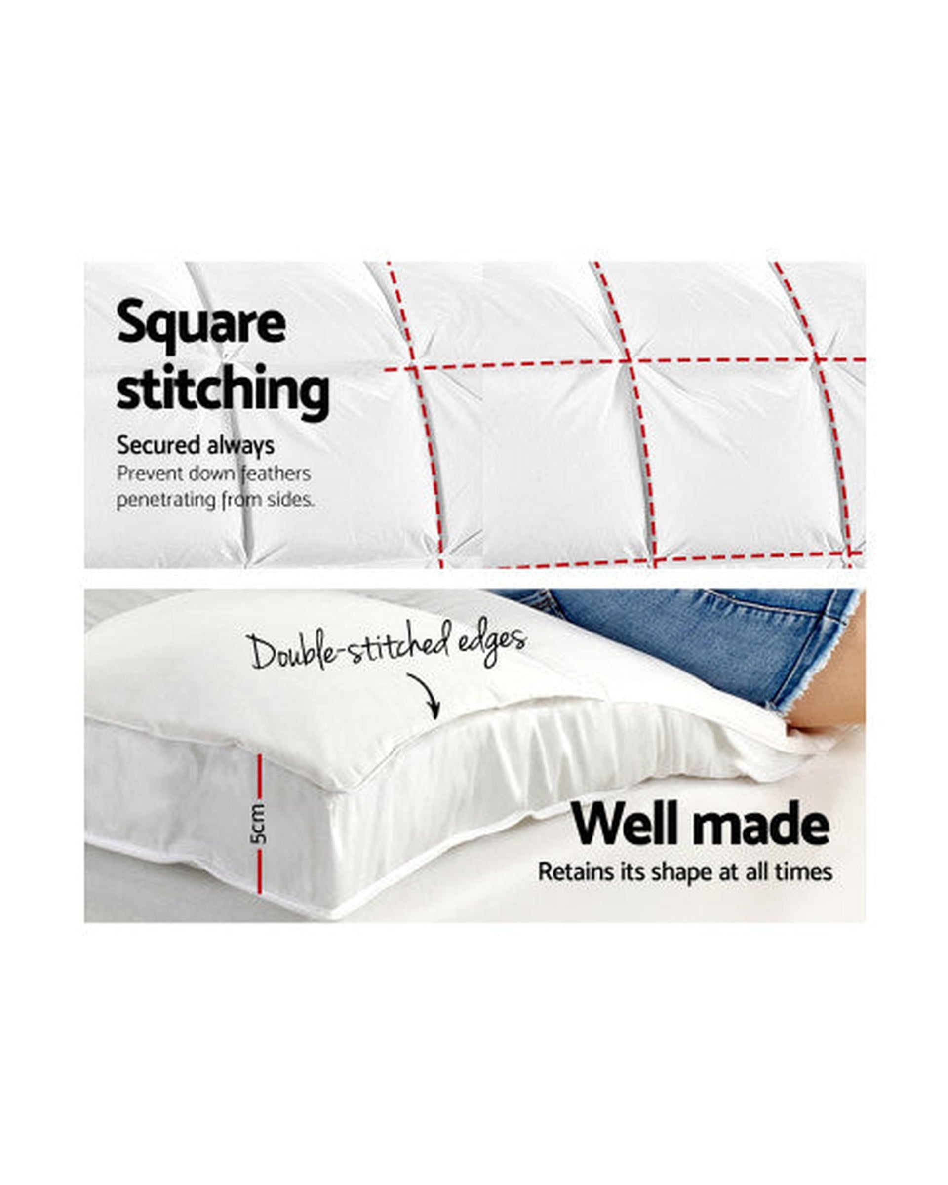 Mattress Topper Pillowtop 1000GSM Microfibre Filling Protector Giselle