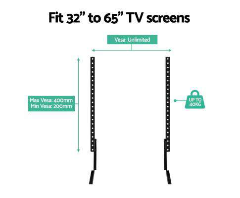 TV Mount Stand Bracket Riser Universal Table Top Desktop 32 to 65 Inch Artiss