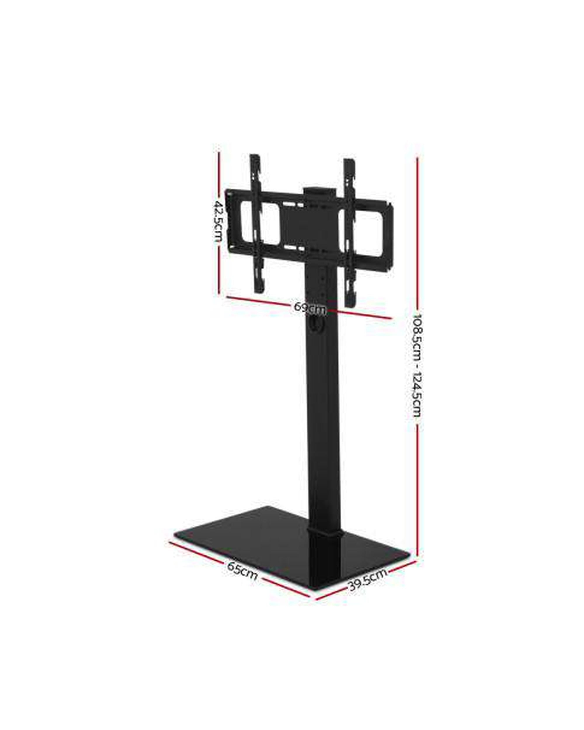 Floor TV Stand Brakcket Mount Swivel Height Adjustable 32 to 70 Inch Black Artiss