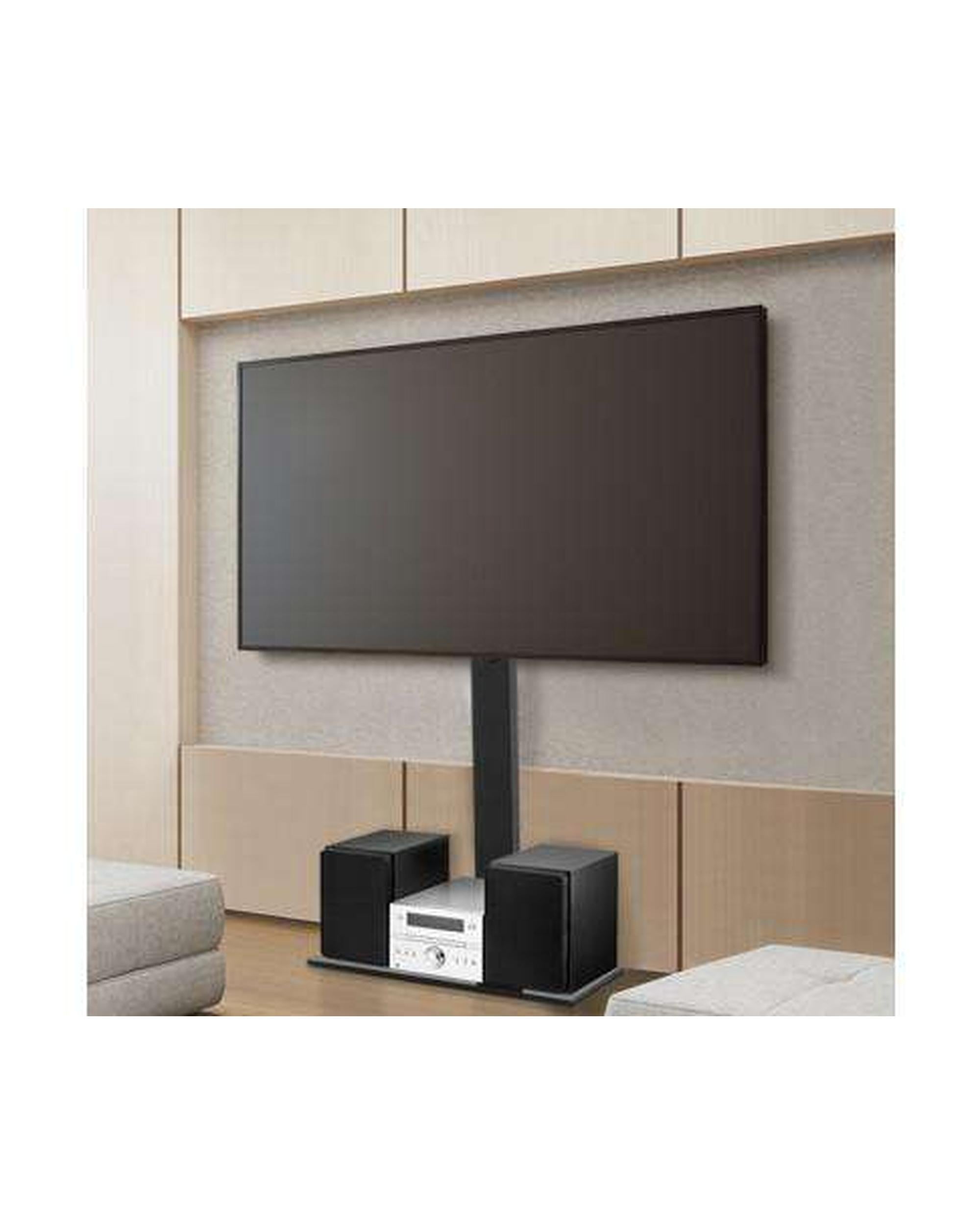 Floor TV Stand Brakcket Mount Swivel Height Adjustable 32 to 70 Inch Black Artiss