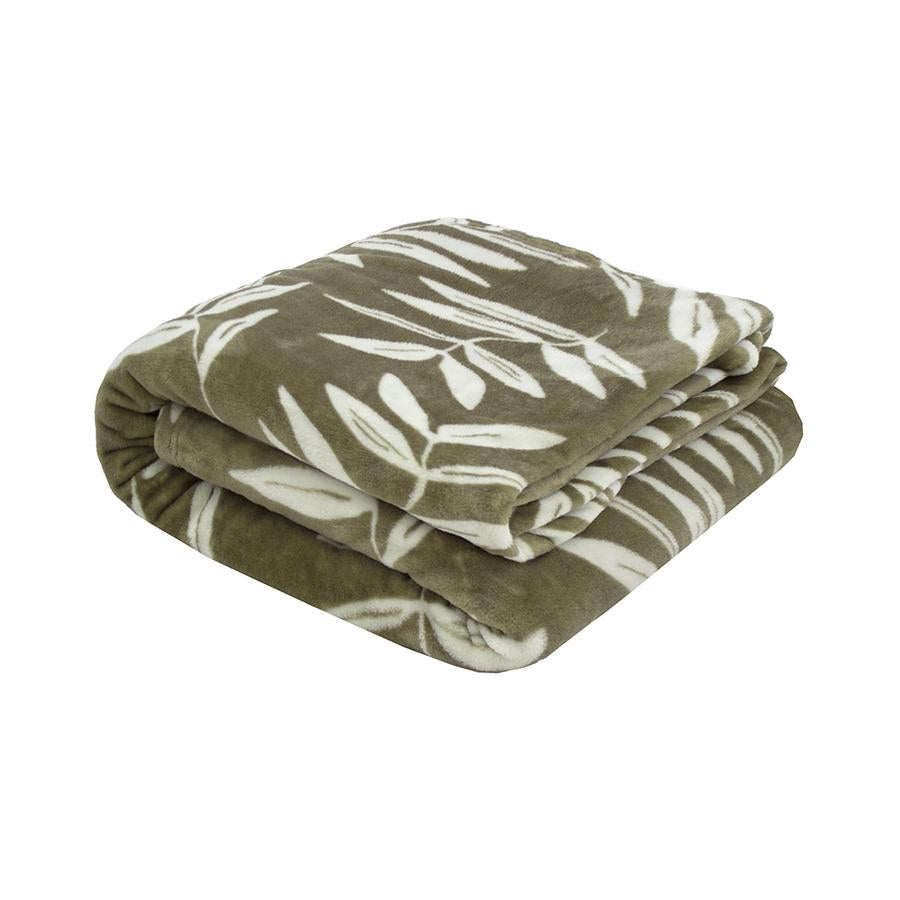Bambury Hakea Ultraplush Blanket - Olive Bambury