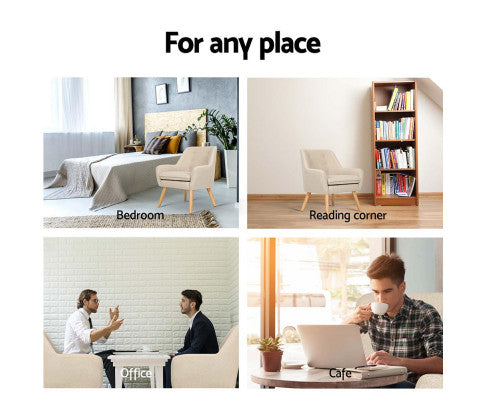 Fabric Dining Armchair - Beige Artiss