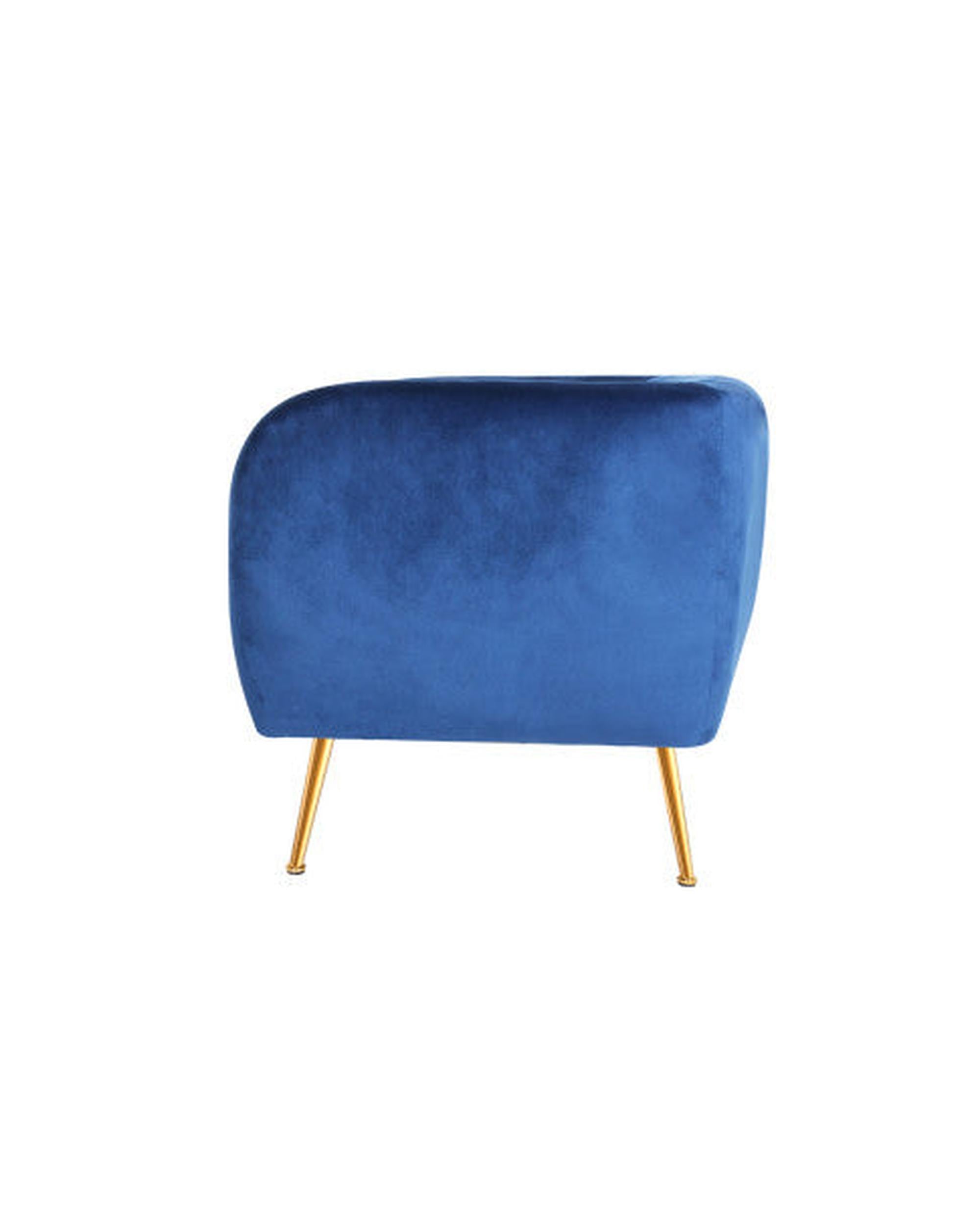 Armchair Lounge Arm Chair Sofa Accent Armchairs Chairs Couch Velvet Navy Artiss