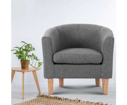 Abby Fabric Armchair - Grey Artiss
