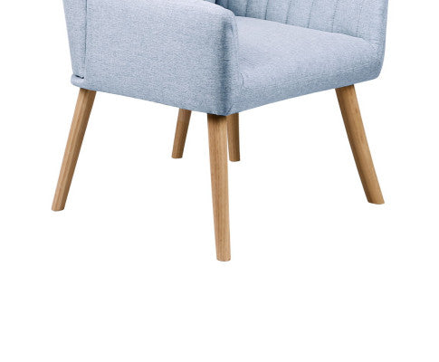 Armchair Lounge Chair Armchairs Accent Chairs Sofa Couch Fabric Grey Artiss