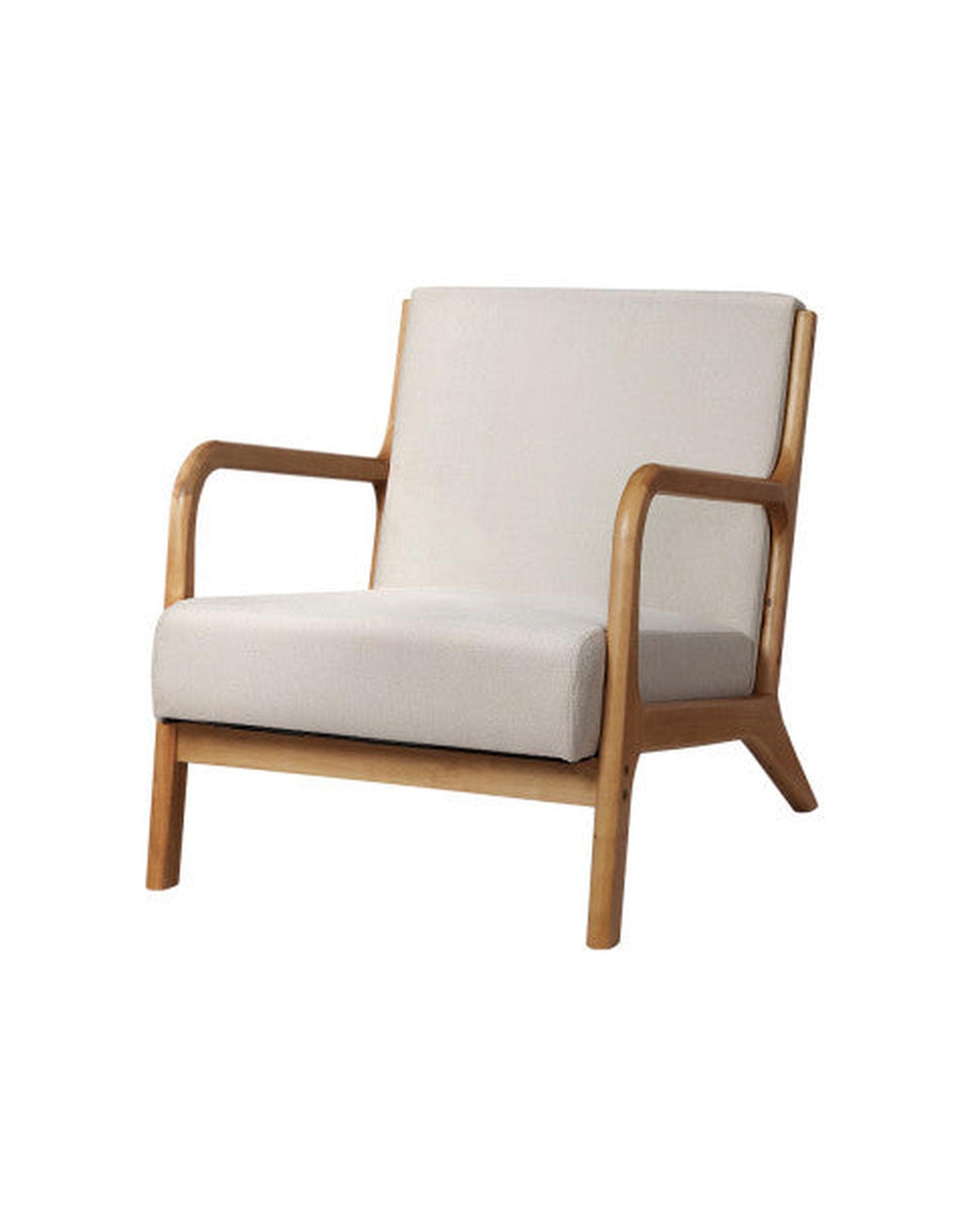 Armchair Lounge Chair Accent Armchairs Couch Sofa Bedroom Beige Wood Artiss