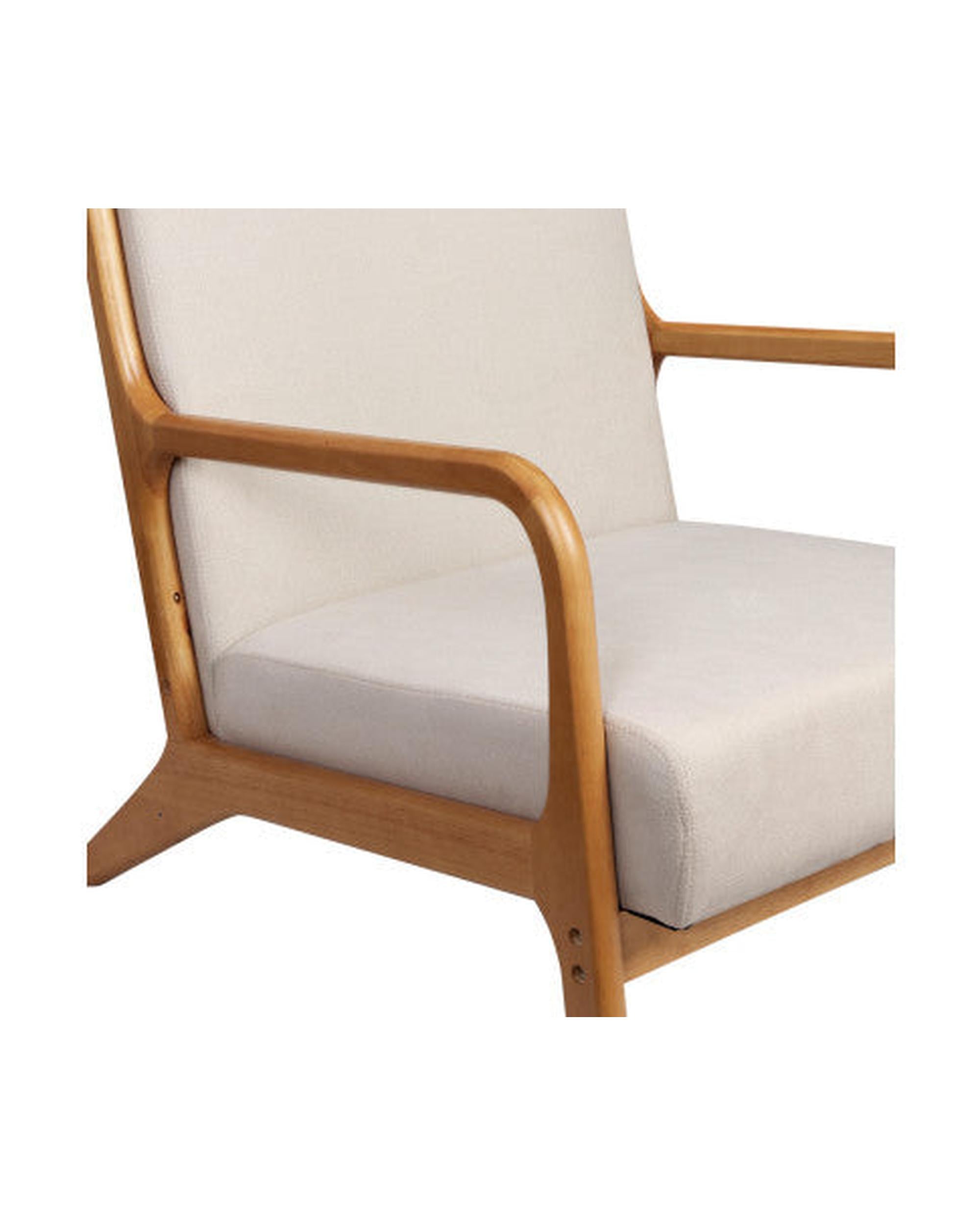 Armchair Lounge Chair Accent Armchairs Couch Sofa Bedroom Beige Wood Artiss