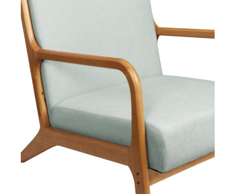 Armchair Lounge Chair Accent Armchairs Couch Sofa Bedroom Grey Wood Artiss