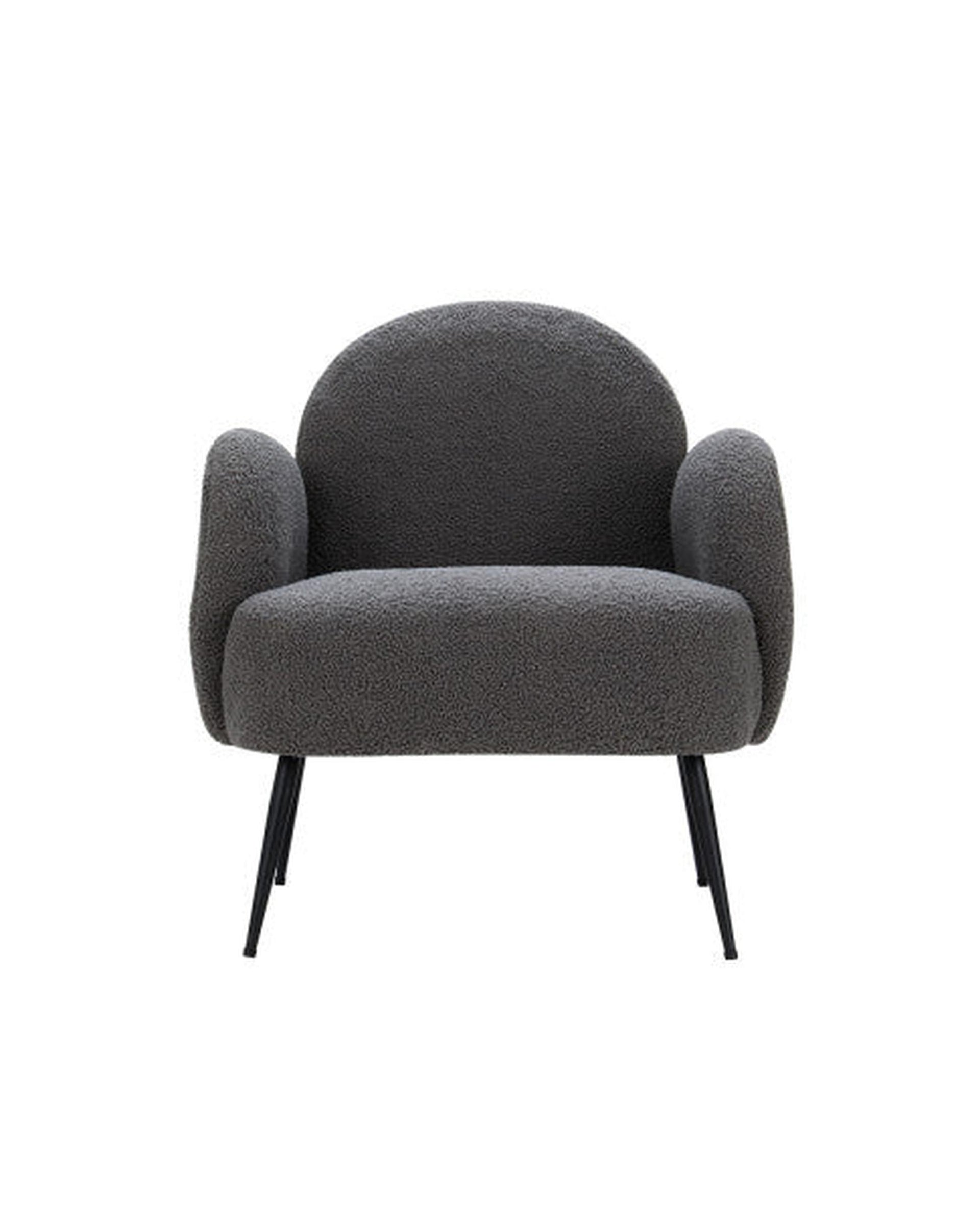 Armchair Lounge Chair Armchairs Accent Arm Chairs Sherpa Boucle Charcoal Artiss
