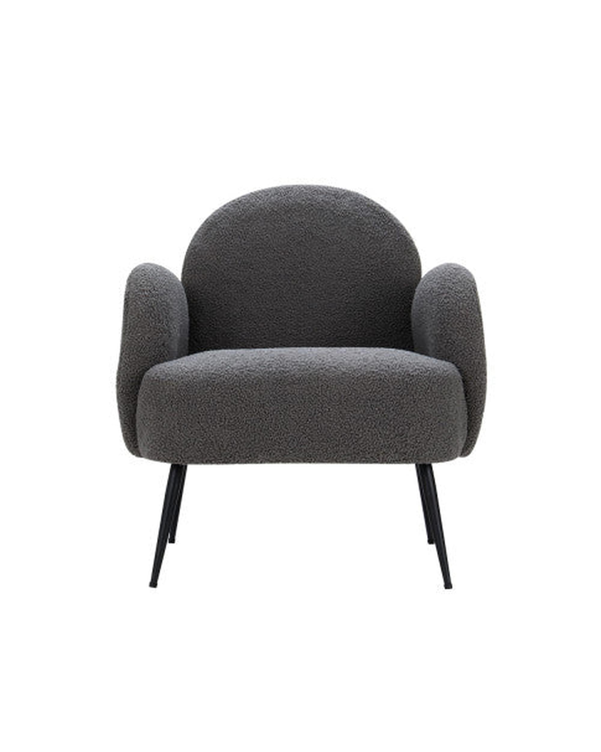 Armchair Lounge Chair Armchairs Accent Arm Chairs Sherpa Boucle Charcoal Artiss