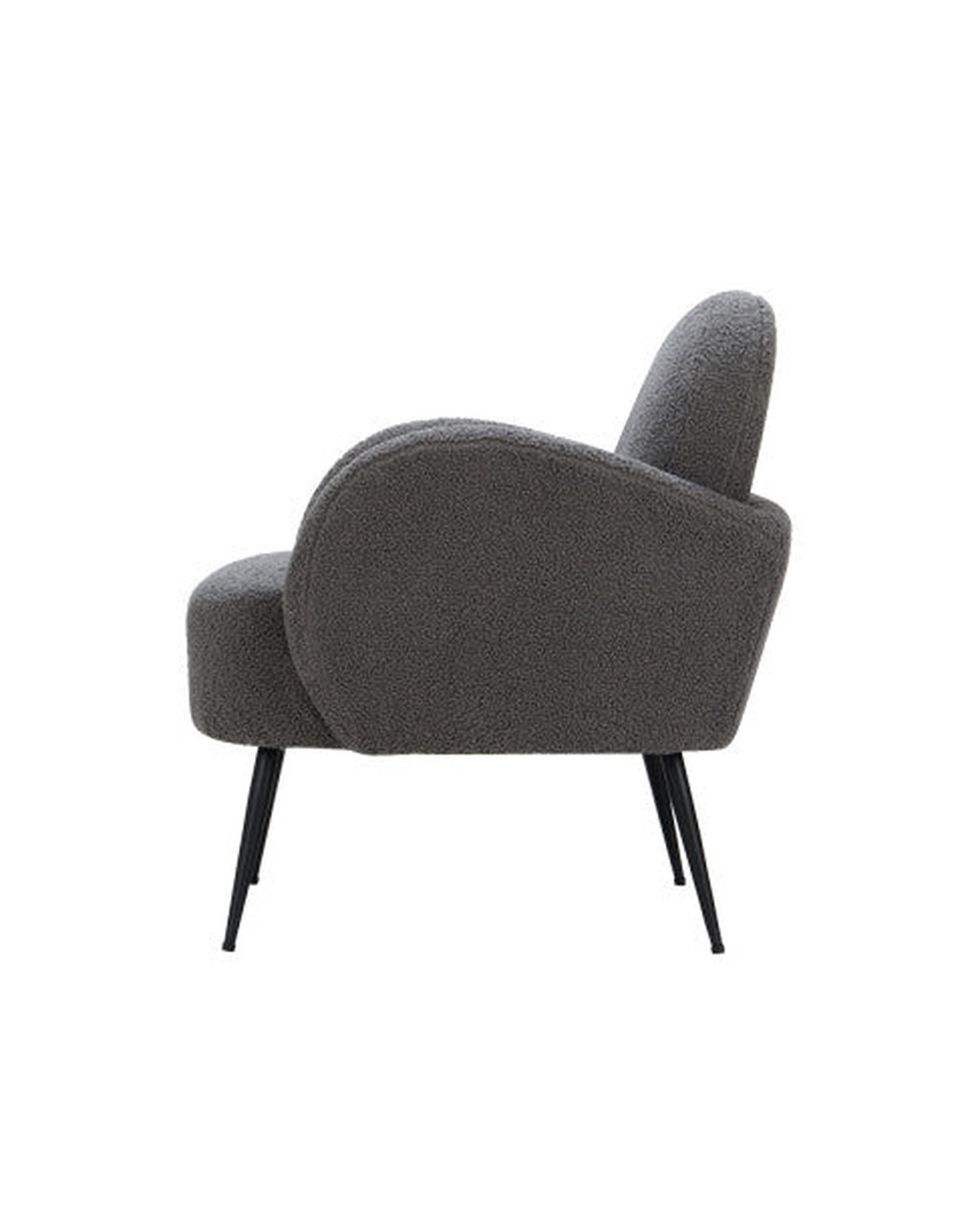 Armchair Lounge Chair Armchairs Accent Arm Chairs Sherpa Boucle Charcoal Artiss