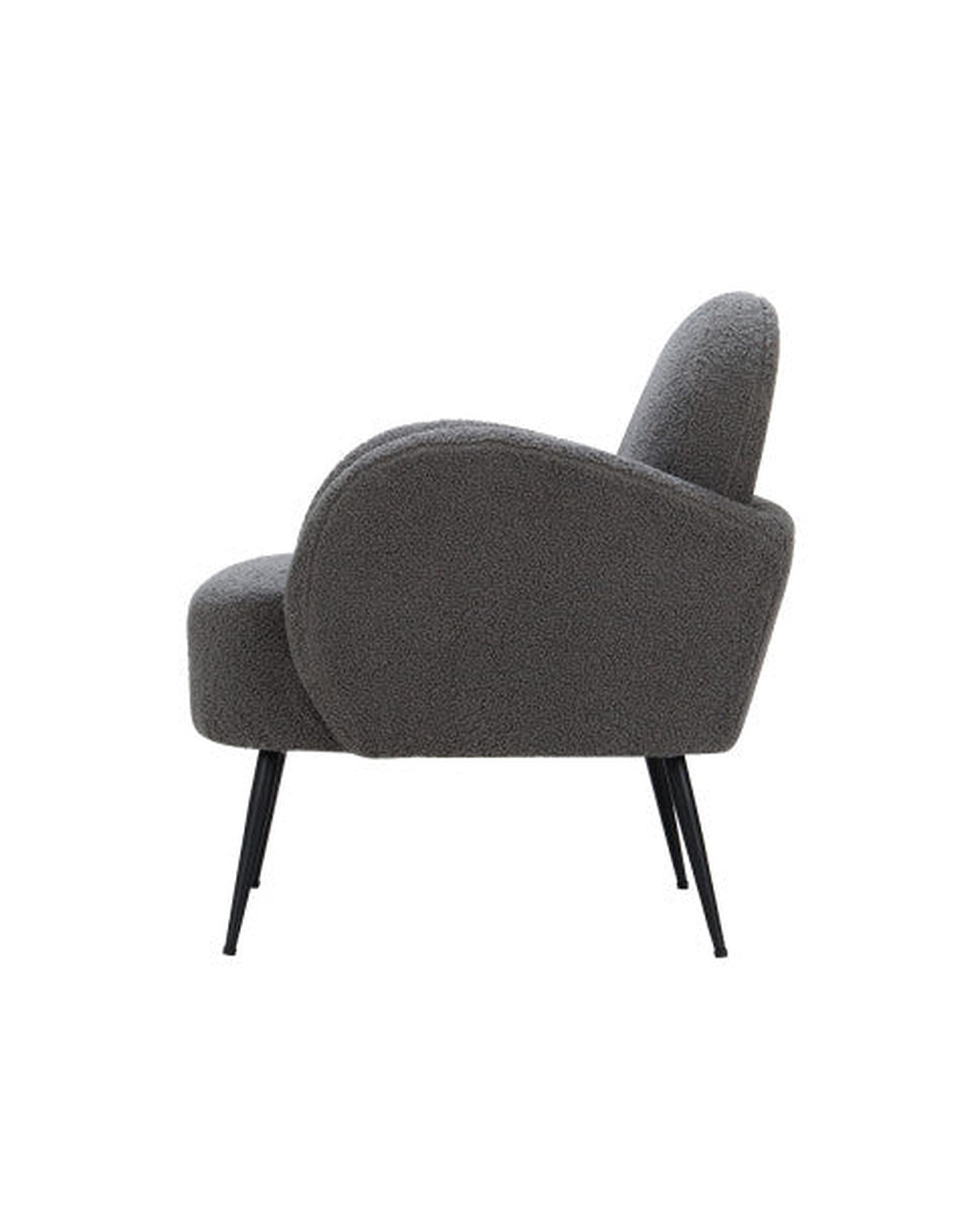 Armchair Lounge Chair Armchairs Accent Arm Chairs Sherpa Boucle Charcoal Artiss