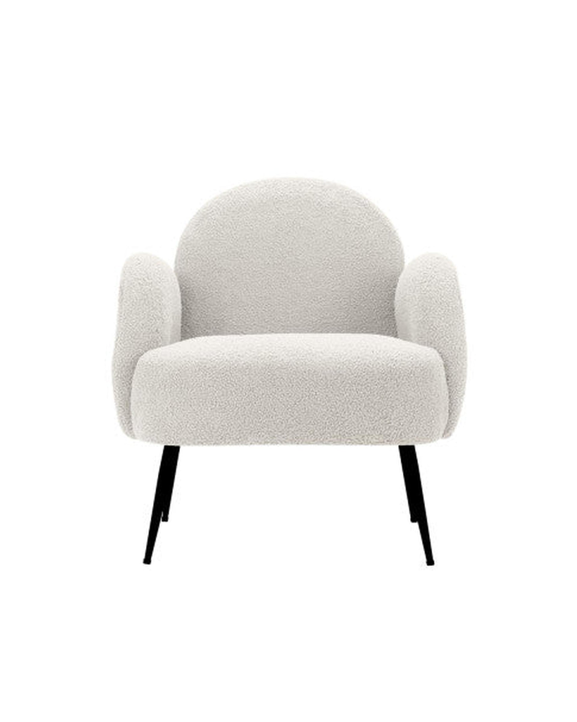 Armchair Lounge Chair Armchairs Accent Arm Chairs Sherpa Boucle White Artiss