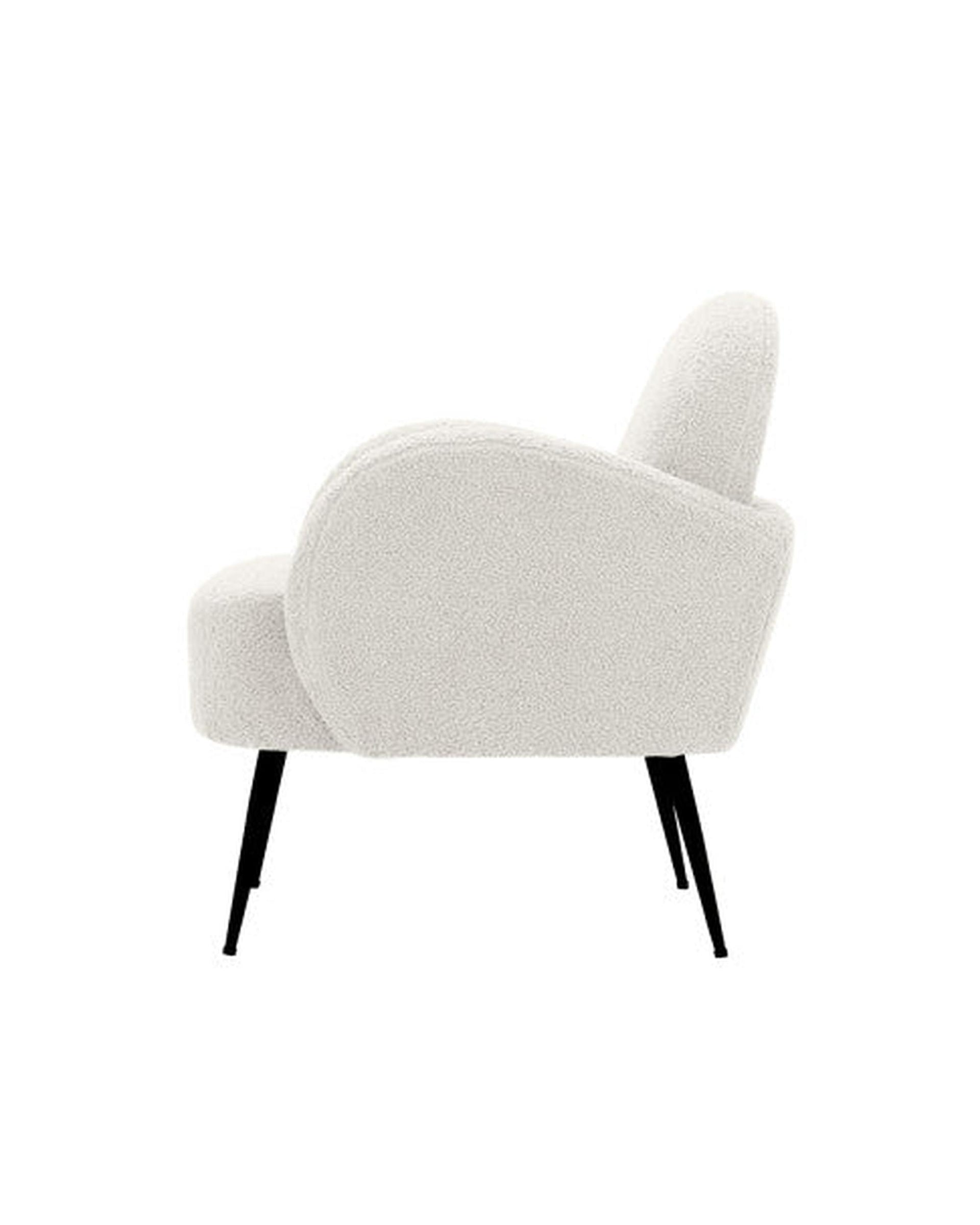 Armchair Lounge Chair Armchairs Accent Arm Chairs Sherpa Boucle White Artiss