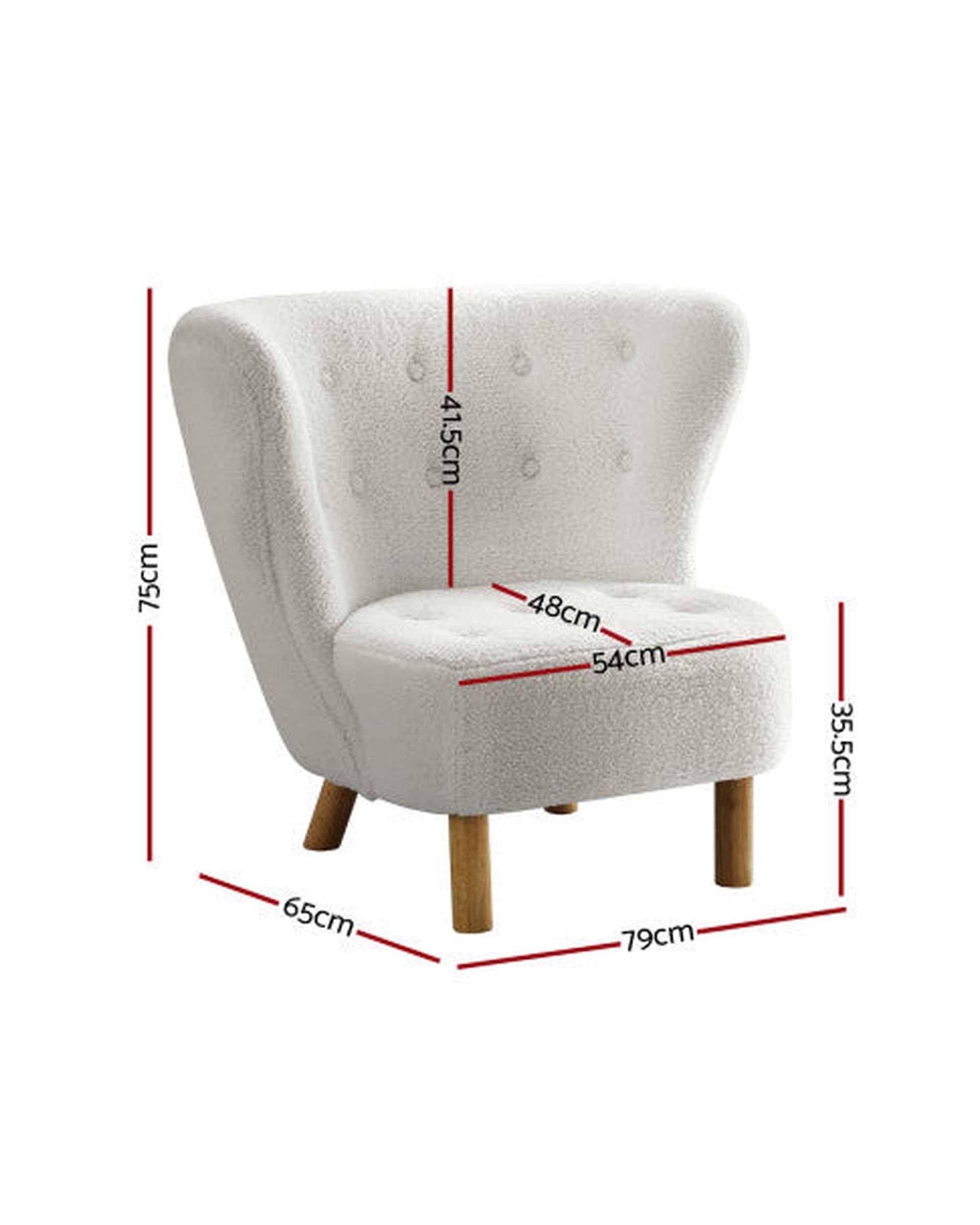 Armchair Lounge Accent Chair Armchairs Couch Chairs Sofa Bedroom White Artiss