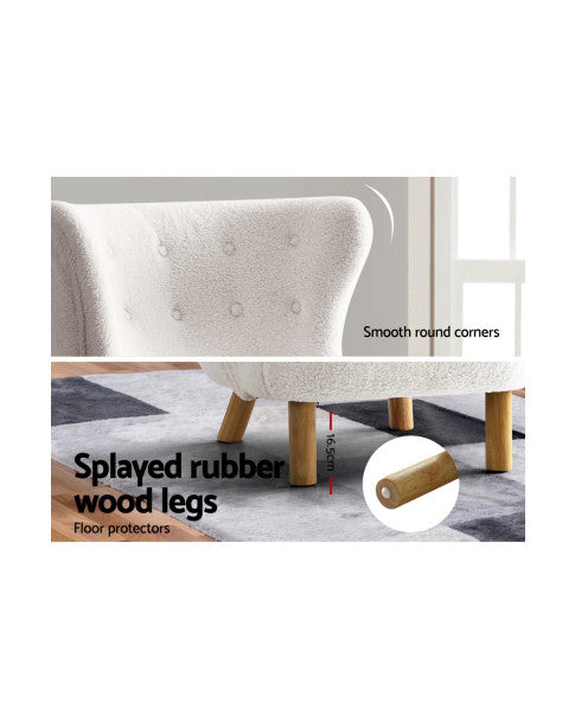 Armchair Lounge Accent Chair Armchairs Couch Chairs Sofa Bedroom White Artiss