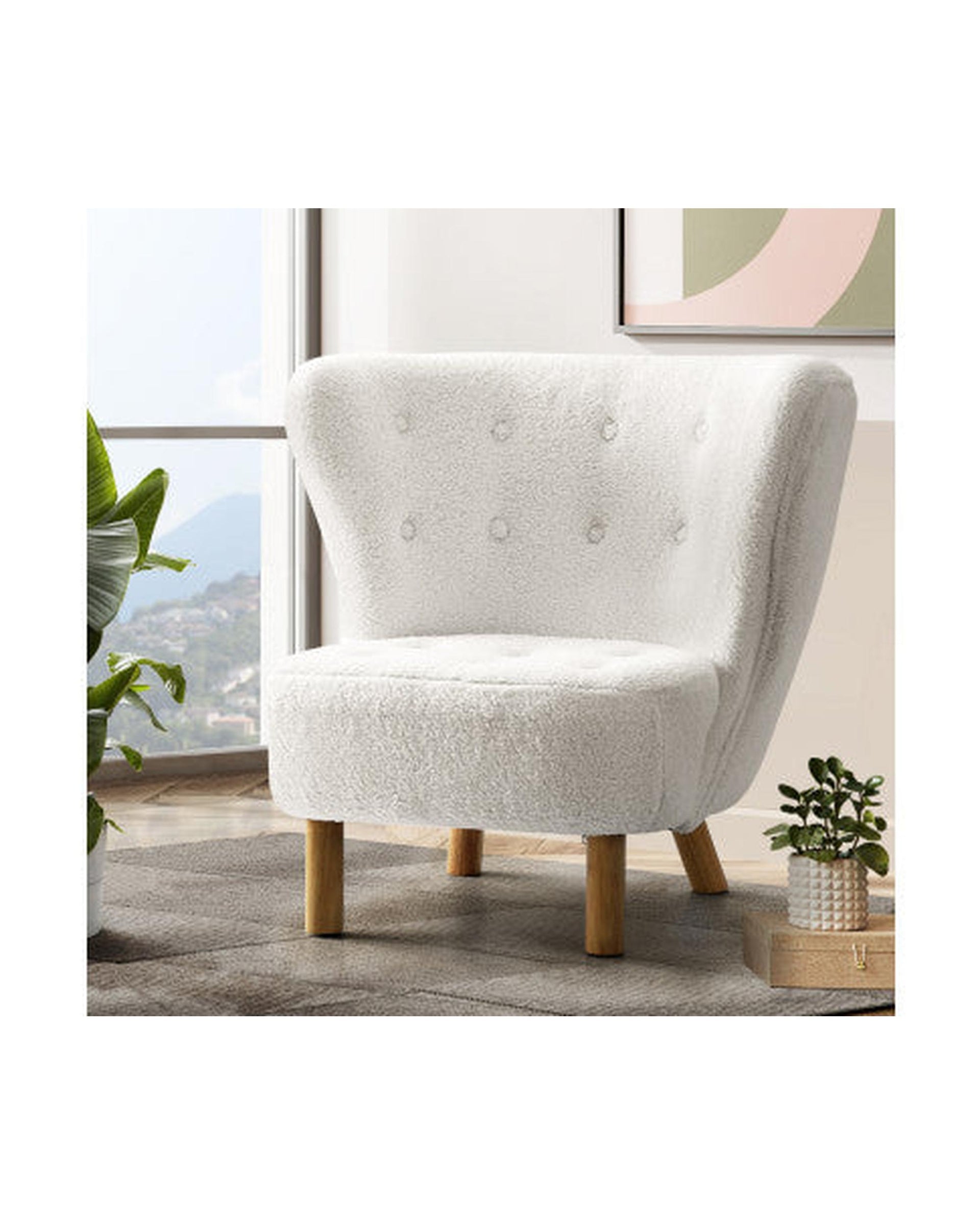 Armchair Lounge Accent Chair Armchairs Couch Chairs Sofa Bedroom White Artiss