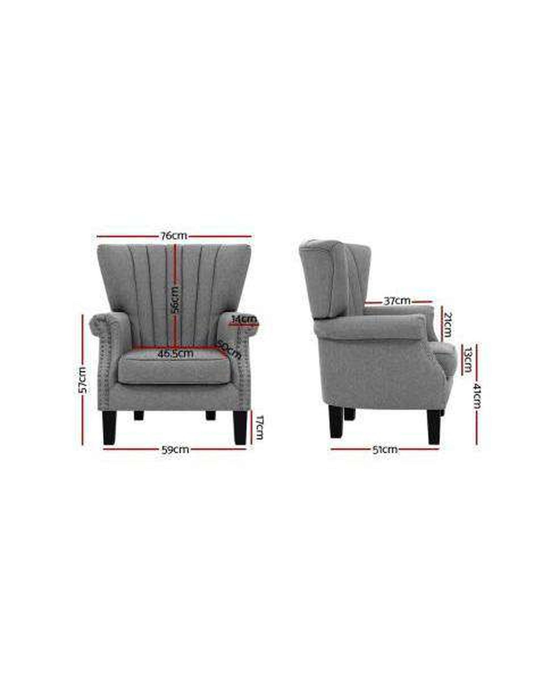 Andrew Timeless Accent Chair  - 2 Colours Artiss