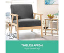Fabric Accent Chair - 
3 Colours Artiss