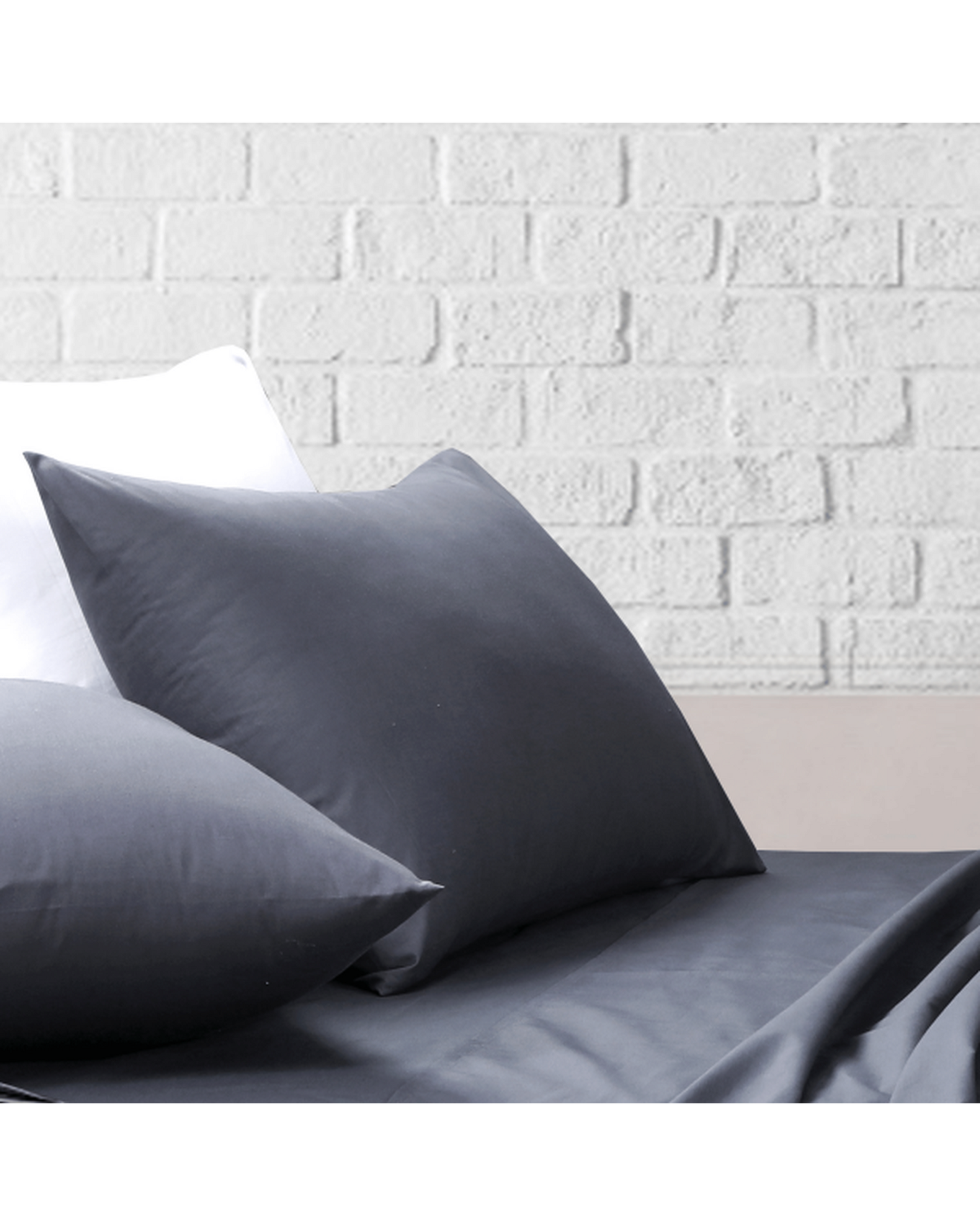 Amsons Charcoal Bedsheets Set- Flat & Fitted Sheets With Pillowcases Amsons