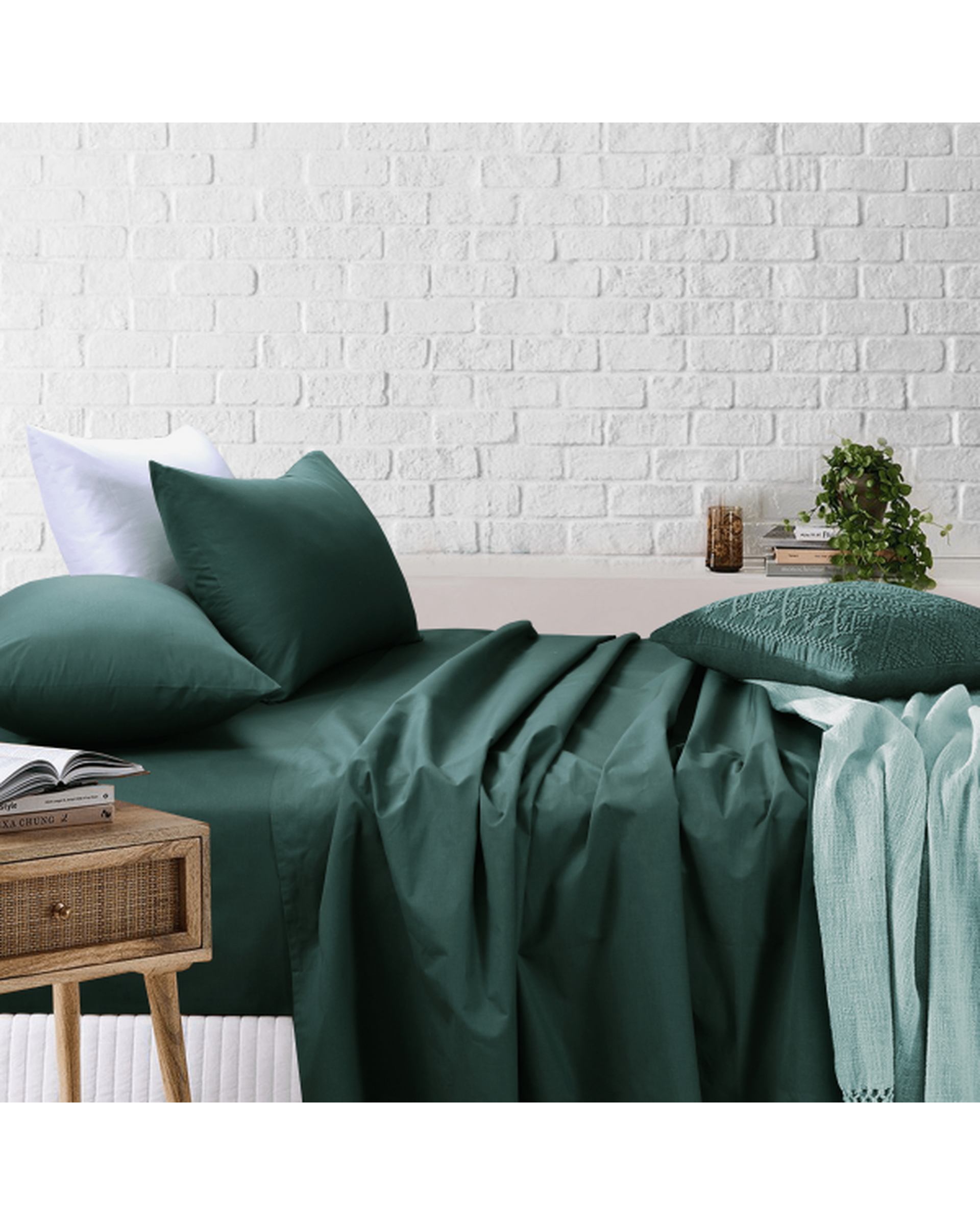 Amsons Sage Bedsheets Set- Flat & Fitted Sheets With Pillowcases Amsons