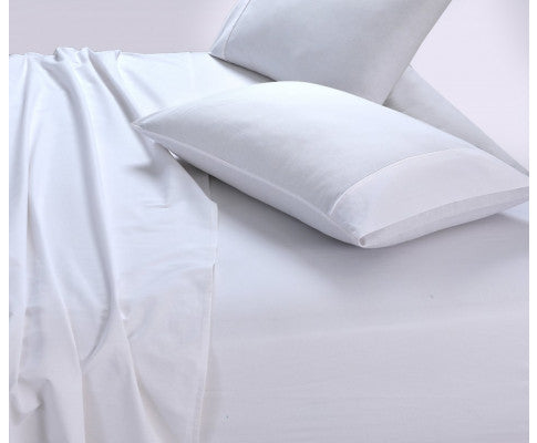 Elan Linen 100% Egyptian Cotton Vintage Washed 500TC Sheets Set - White Elan Linen