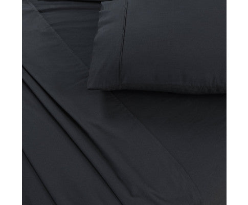 Elan Linen 100% Egyptian Cotton Vintage Washed 500TC Sheets Set - Charcoal Elan Linen