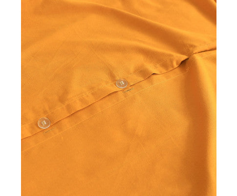 Elan Linen 100% Egyptian Cotton Vintage Washed 500TC Quilt Cover Set - Mustard Elan Linen