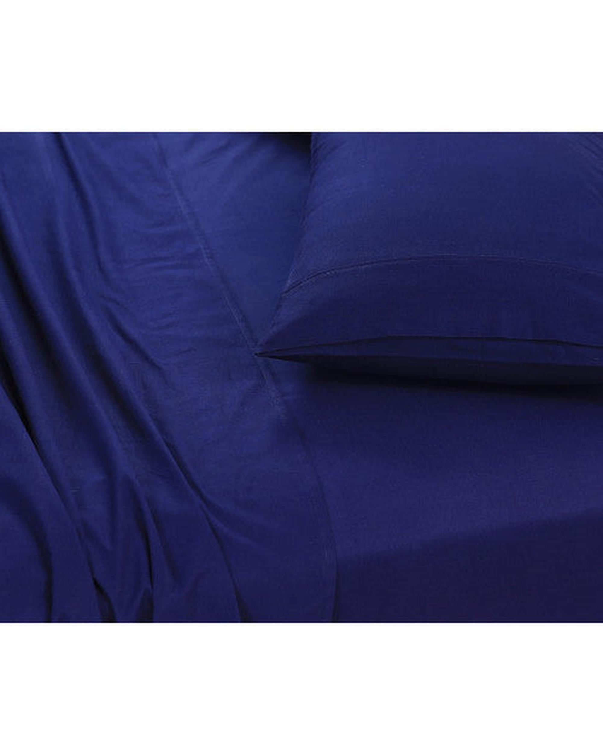 Elan Linen 100% Egyptian Cotton Vintage Washed 500TC Sheets Set - Navy Elan Linen