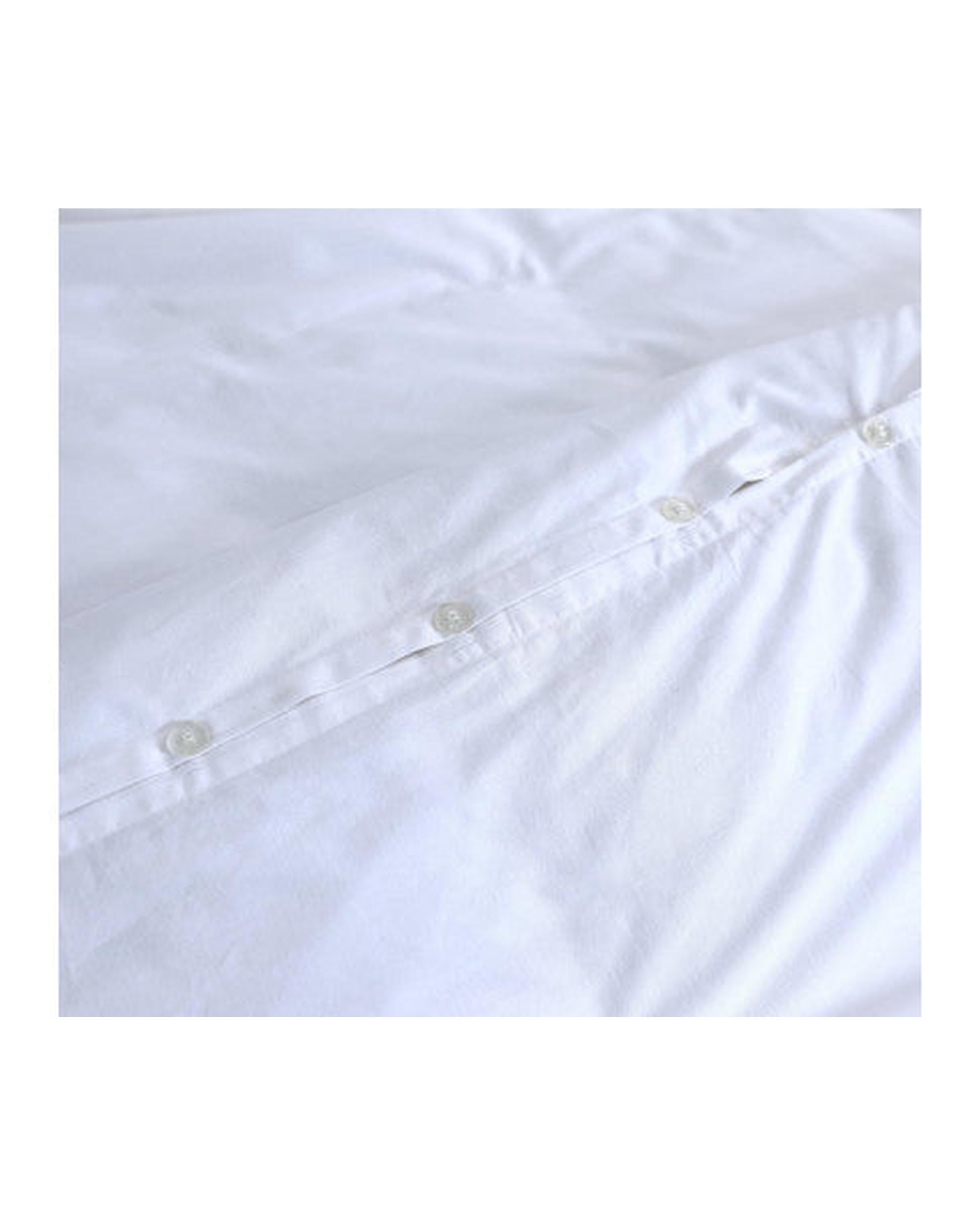 Elan Linen 100% Egyptian Cotton Vintage Washed 500TC Quilt Cover Set - White Elan Linen