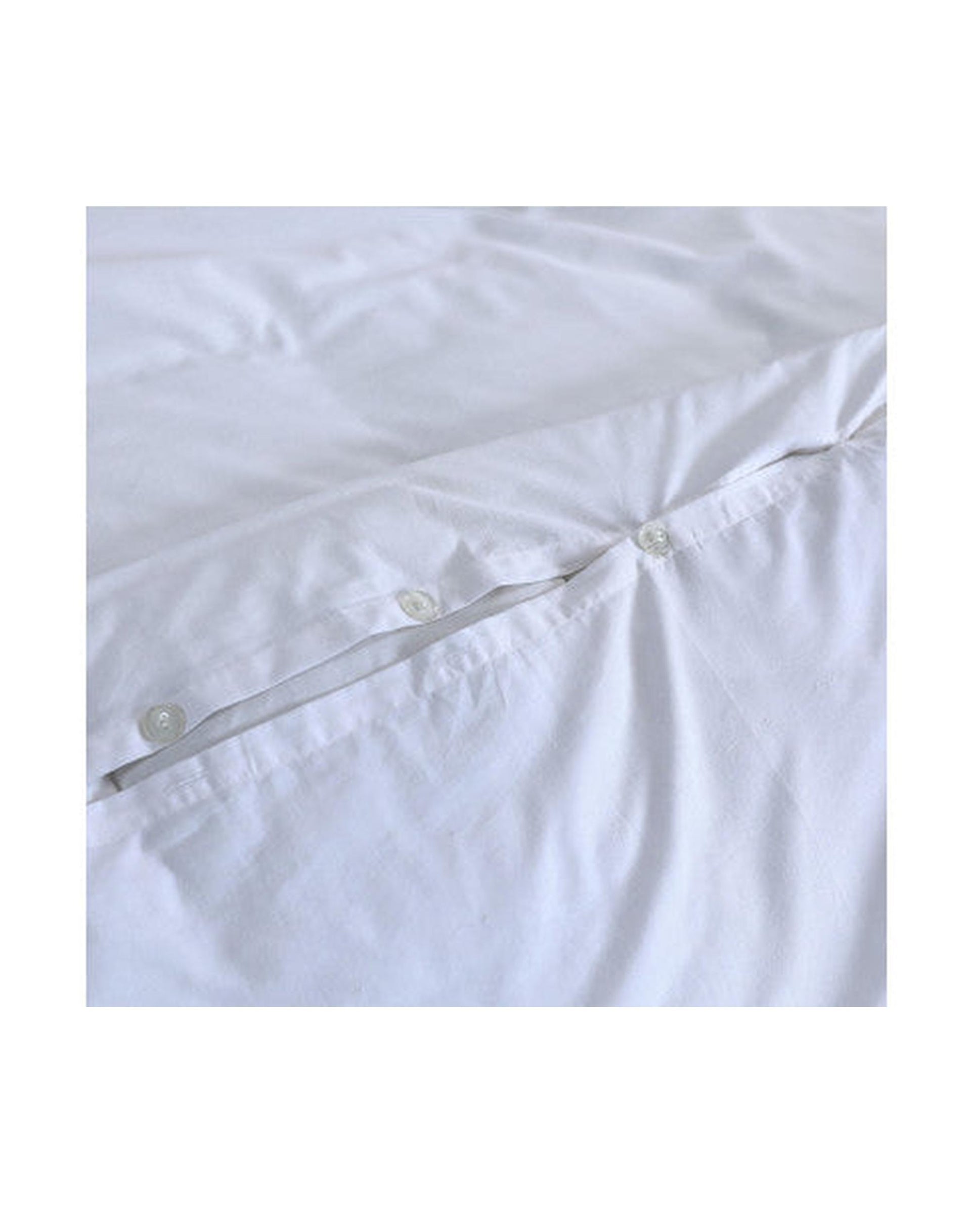 Elan Linen 100% Egyptian Cotton Vintage Washed 500TC Quilt Cover Set - White Elan Linen