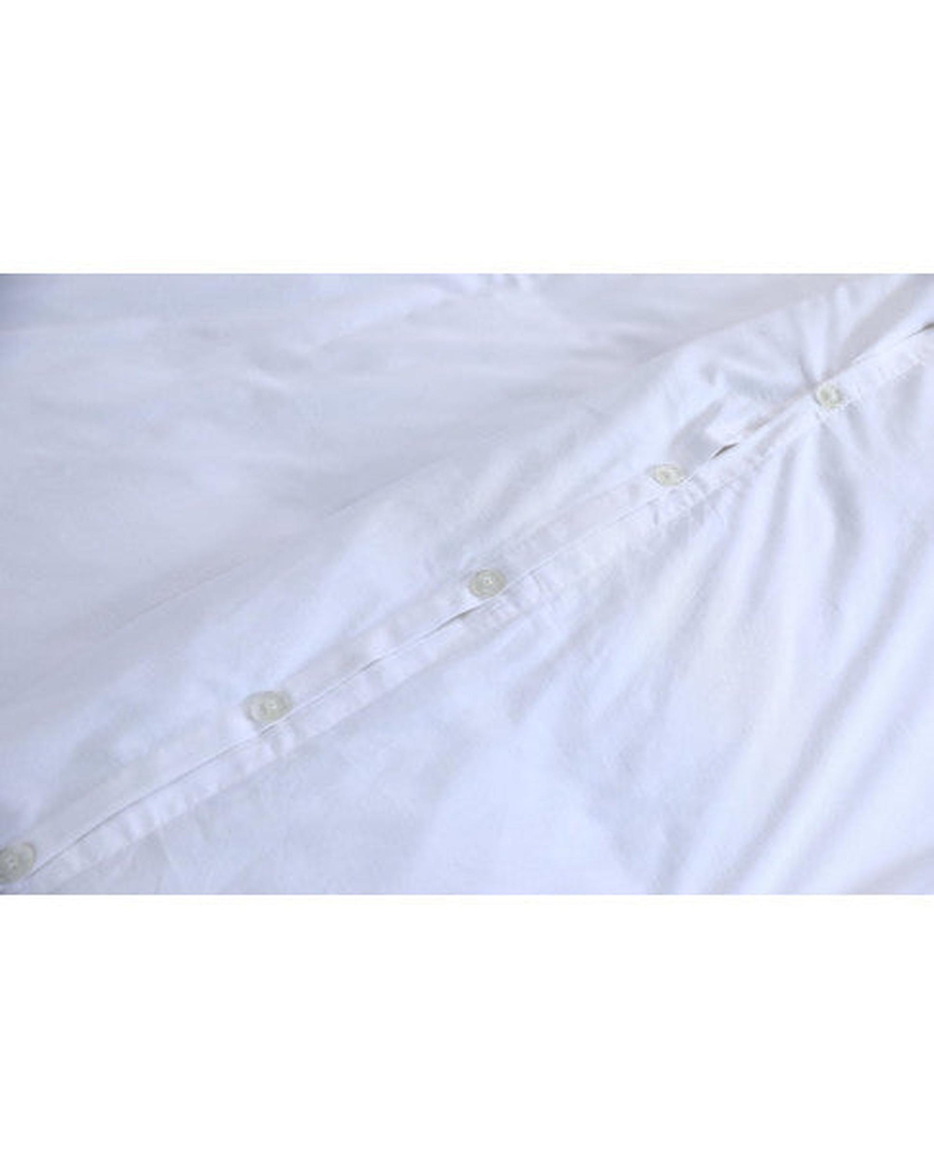 Elan Linen 100% Egyptian Cotton Vintage Washed 500TC Quilt Cover Set - White Elan Linen
