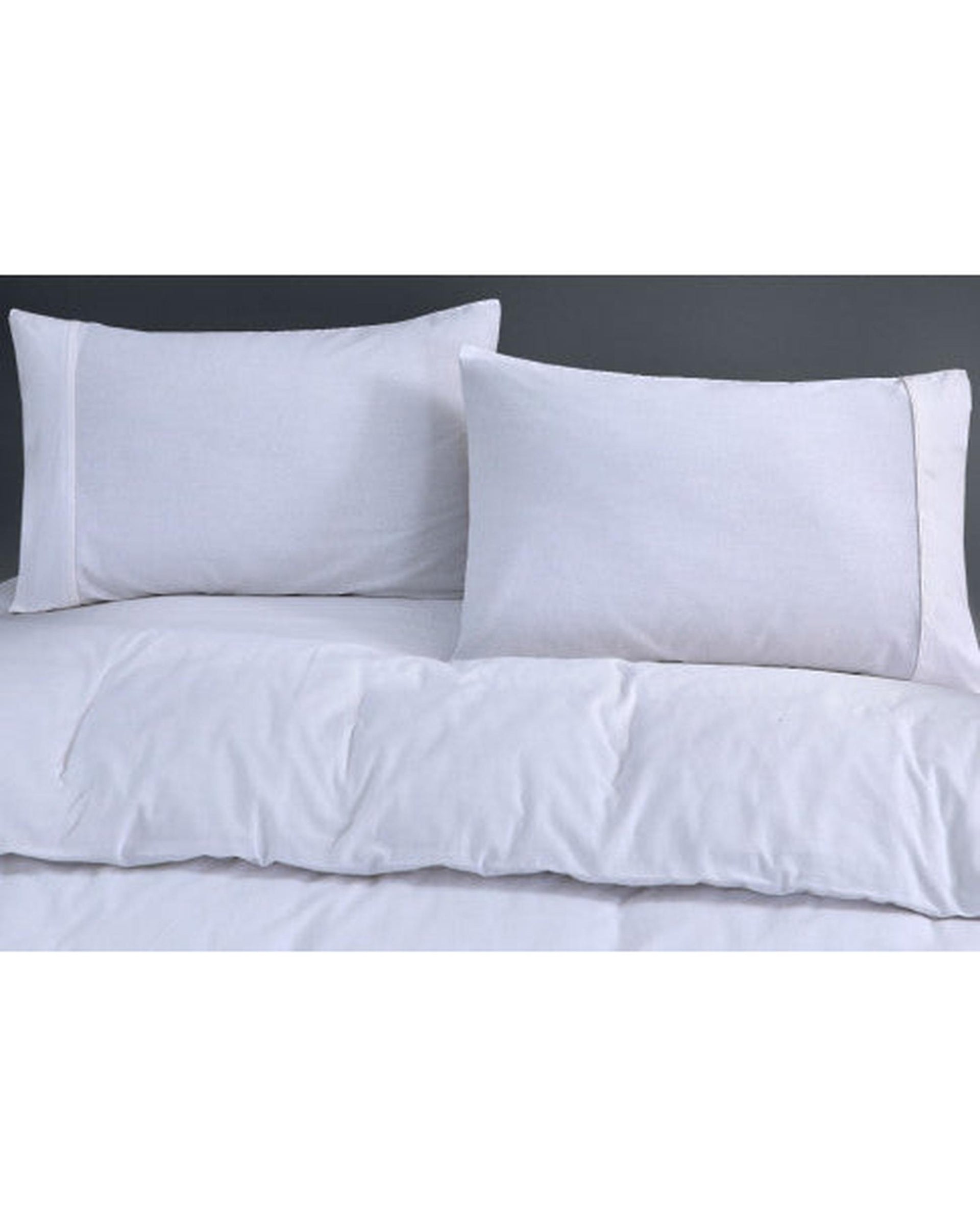 Elan Linen 100% Egyptian Cotton Vintage Washed 500TC Quilt Cover Set - White Elan Linen