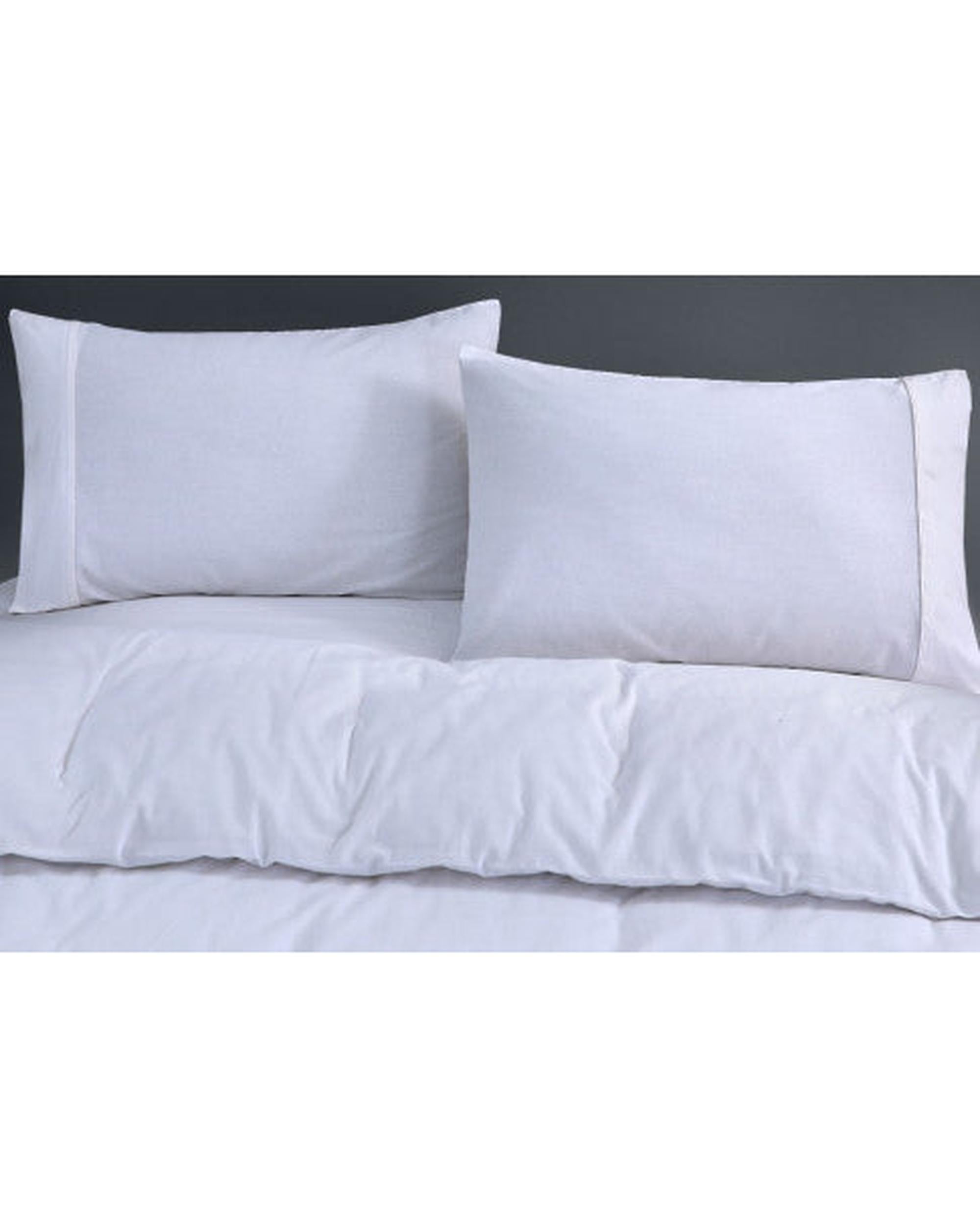Elan Linen 100% Egyptian Cotton Vintage Washed 500TC Quilt Cover Set - White Elan Linen