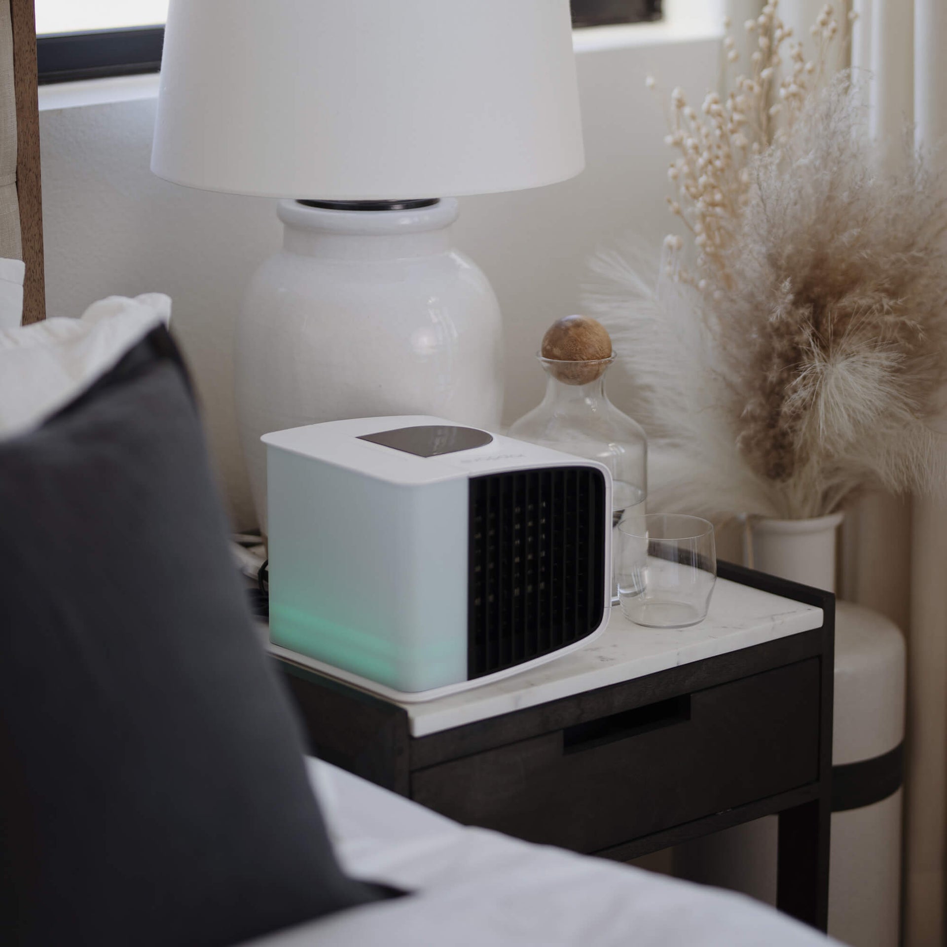 evaSMART Personal Portable Air Cooler and Humidifier, Opaque White Big Bedding Australia