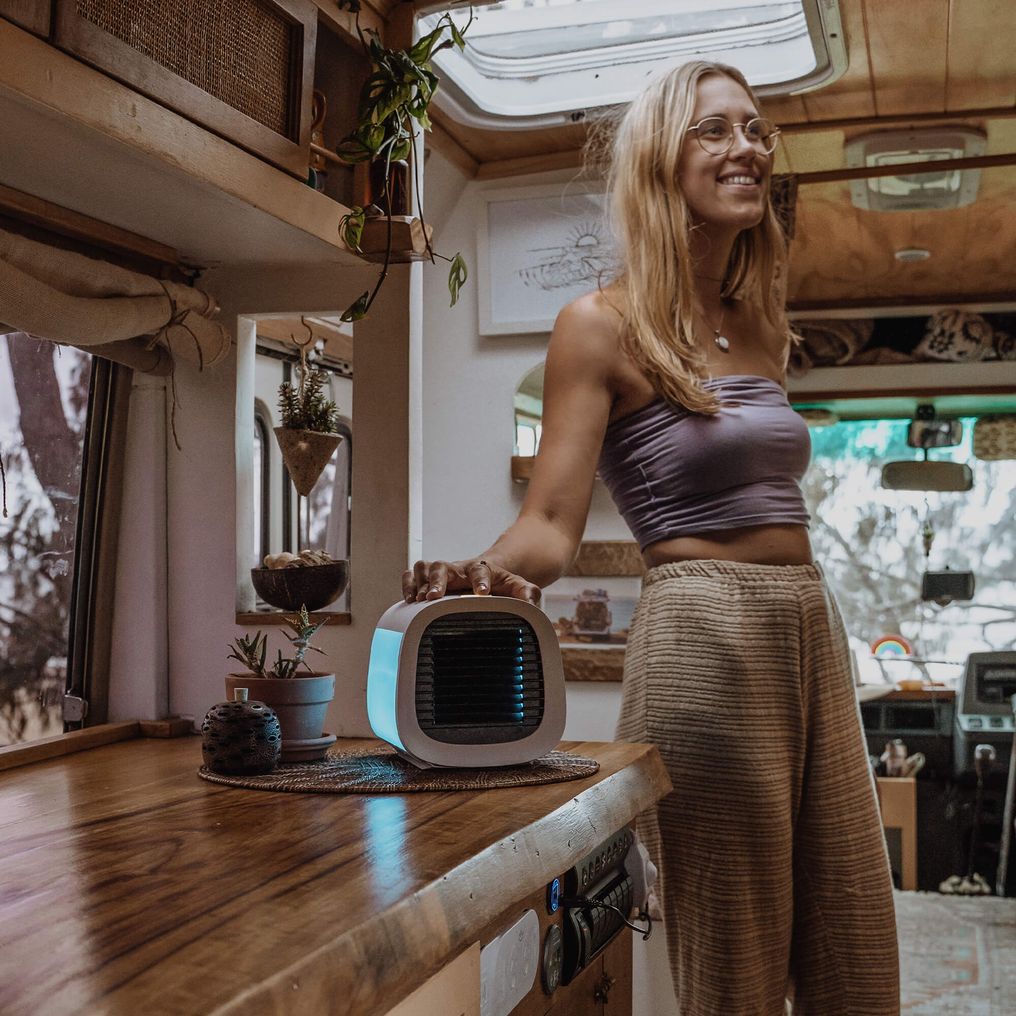 evaCHILL Personal Evaporative Air Cooler and Humidifier, Opaque White Big Bedding Australia