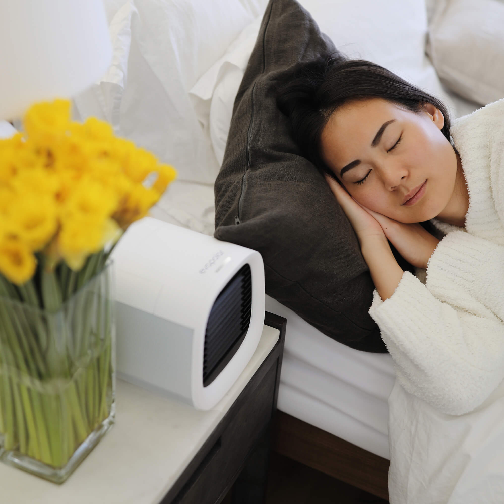 evaCHILL Personal Evaporative Air Cooler and Humidifier, Opaque White Big Bedding Australia